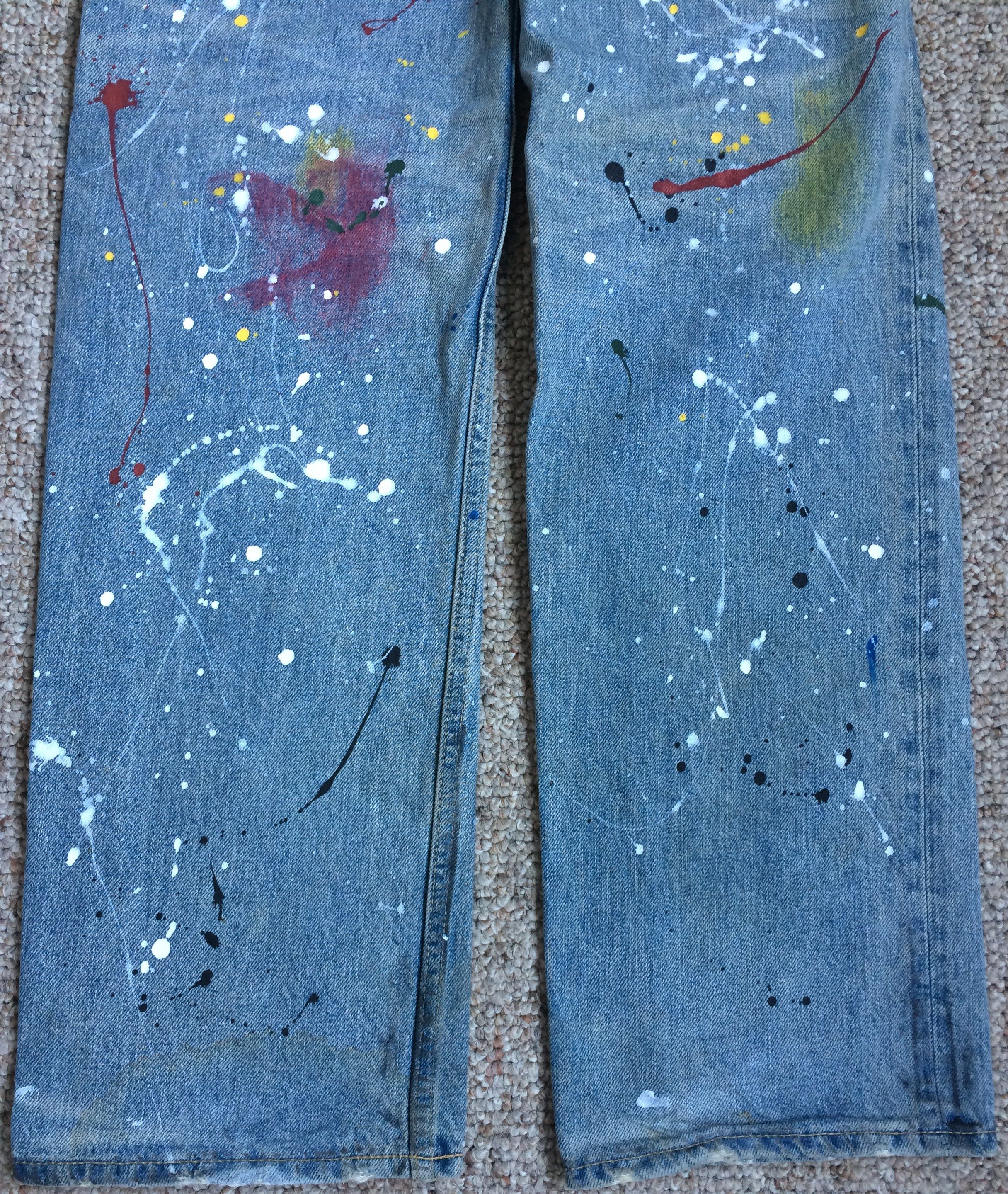 Number (N)ine SS06 Painted Denim Size US 30 / EU 46 - 9 Thumbnail
