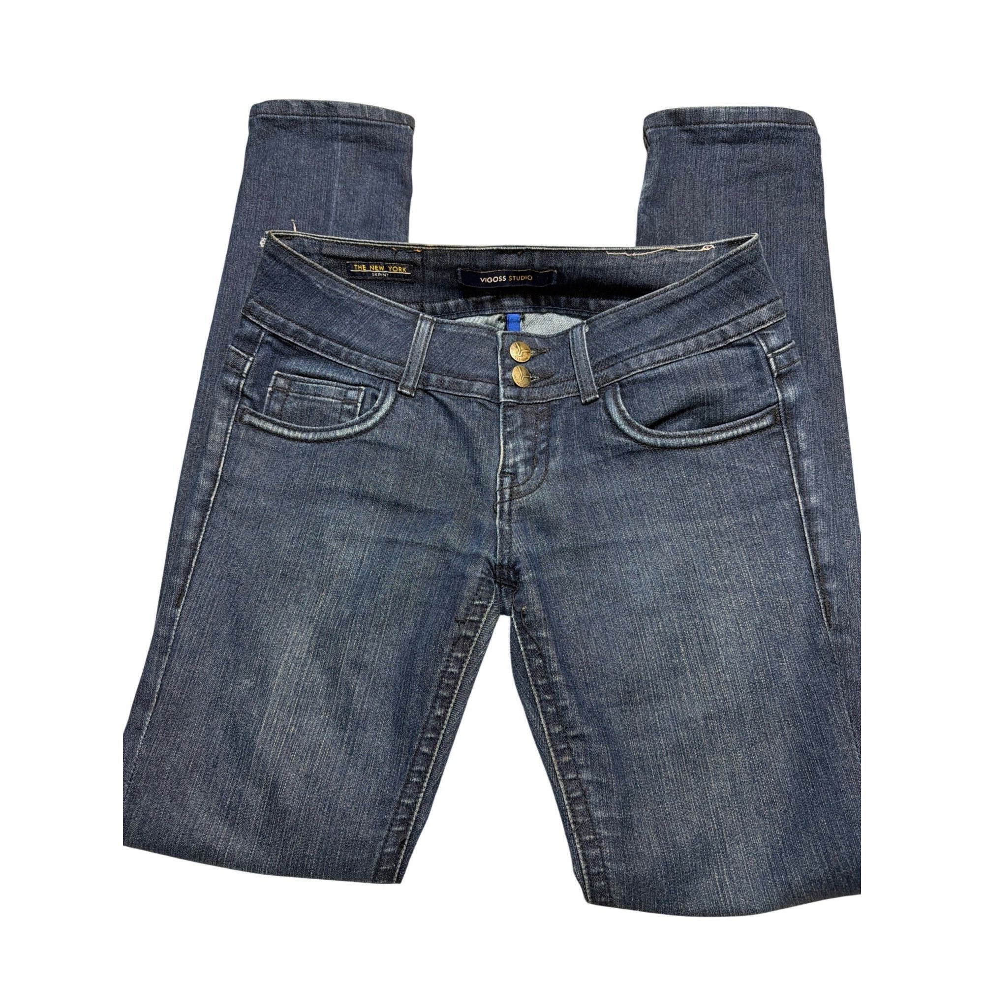 Other Vigoss Studio New York Skinny Jeans Dark Wash Denim 2 Button Size 27" / US 4 / IT 40 - 1 Thumbnail