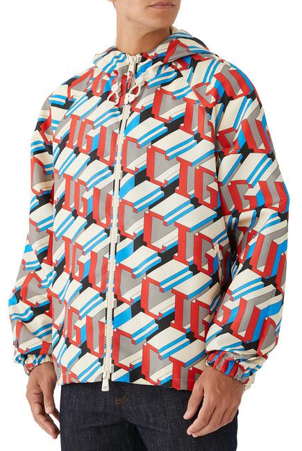 Gucci o1s1wg110225 Pixel Print Nylon Jacket in Multicolor Size US S / EU 44-46 / 1 - 4 Thumbnail