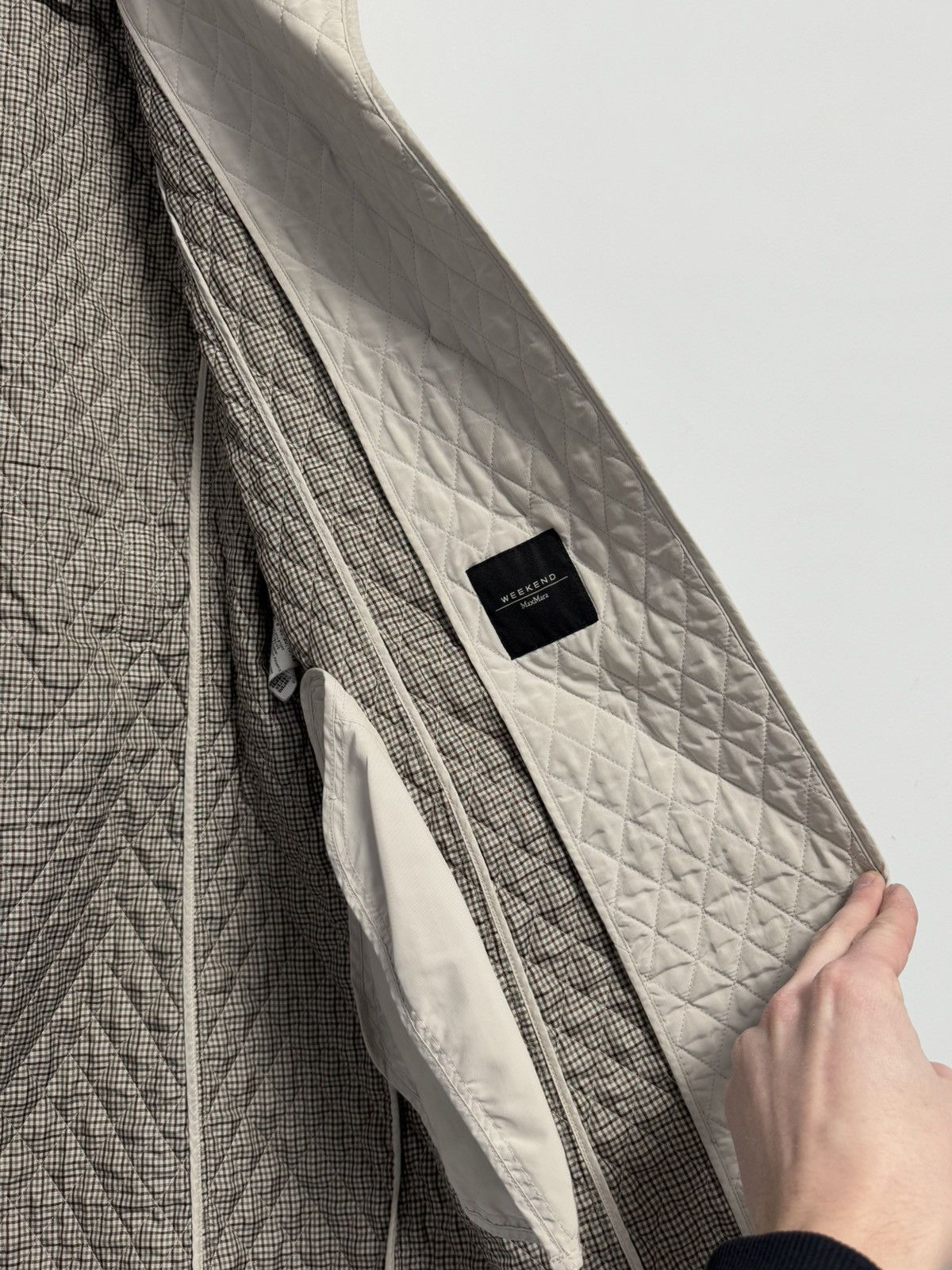 Max Mara Max Mara Quilted Trench Belted Jacket Gray Silver Puffer Size M / US 6-8 / IT 42-44 - 13 Thumbnail