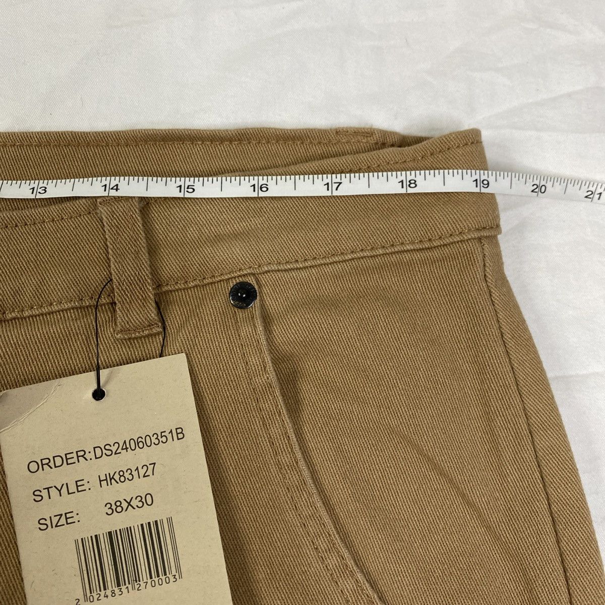 DELUXE Original Deluxe Mens Work Pants Rugged Khaki 38x30 NWT Size US 38 / EU 54 - 10 Thumbnail