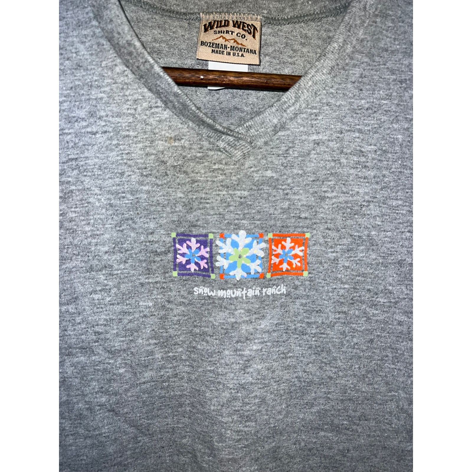 Vintage Womens Snow Mountain Ranch Shirt Top Wild West Shirt Co Tee Size S / US 4 / IT 40 - 2 Thumbnail