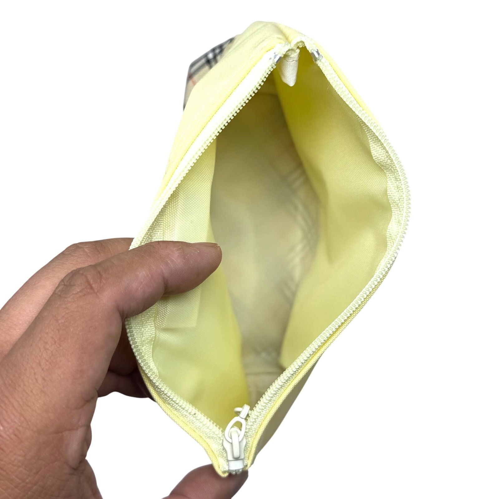 Burberry Burberry Yellow Zipper Pouch Size ONE SIZE - 10 Thumbnail