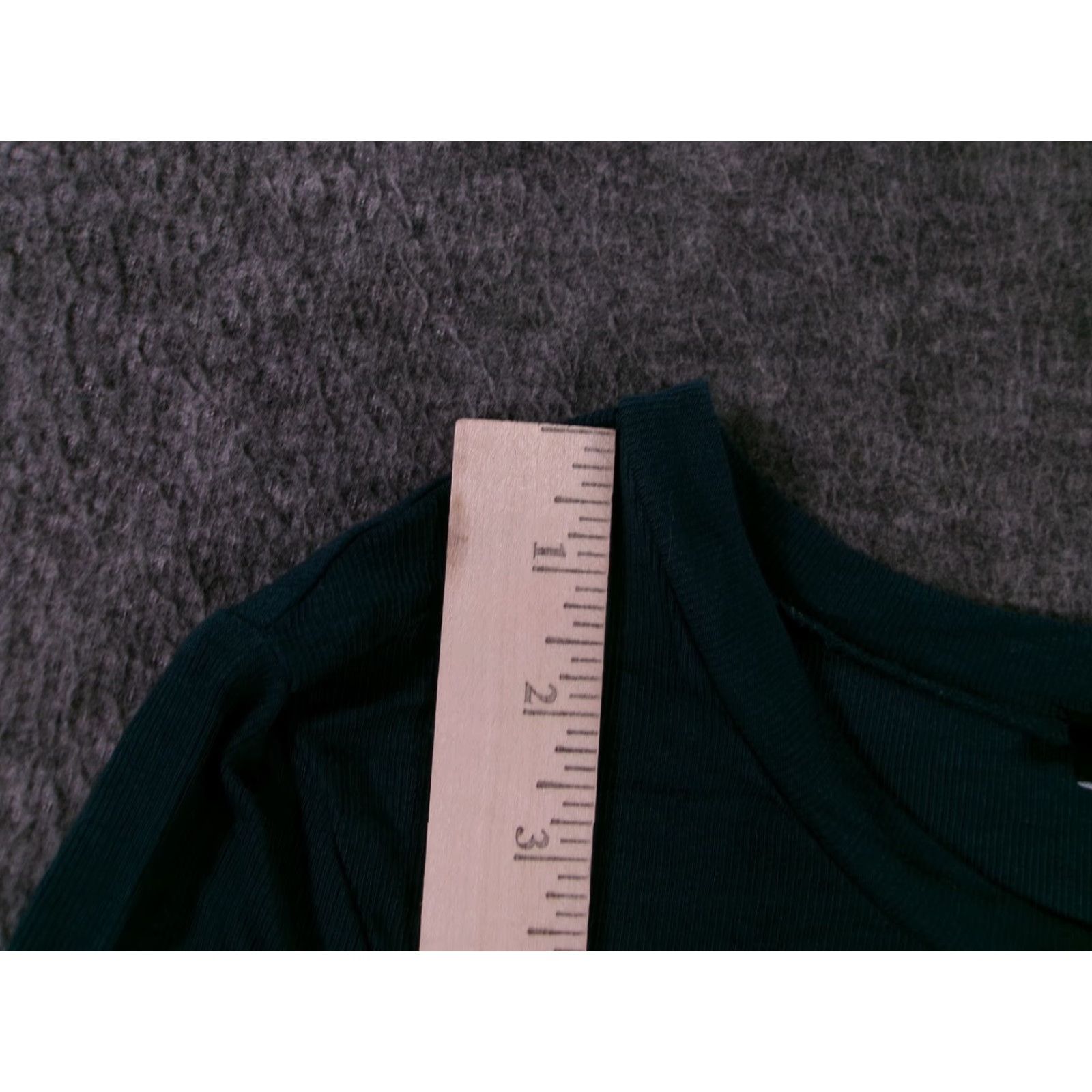 Vintage Universal Standard Dress Womens 3XS Ribbed Short Sleeve Tunic Modal Fitted Teal Size 26" / US 2 / IT 38 - 4 Thumbnail