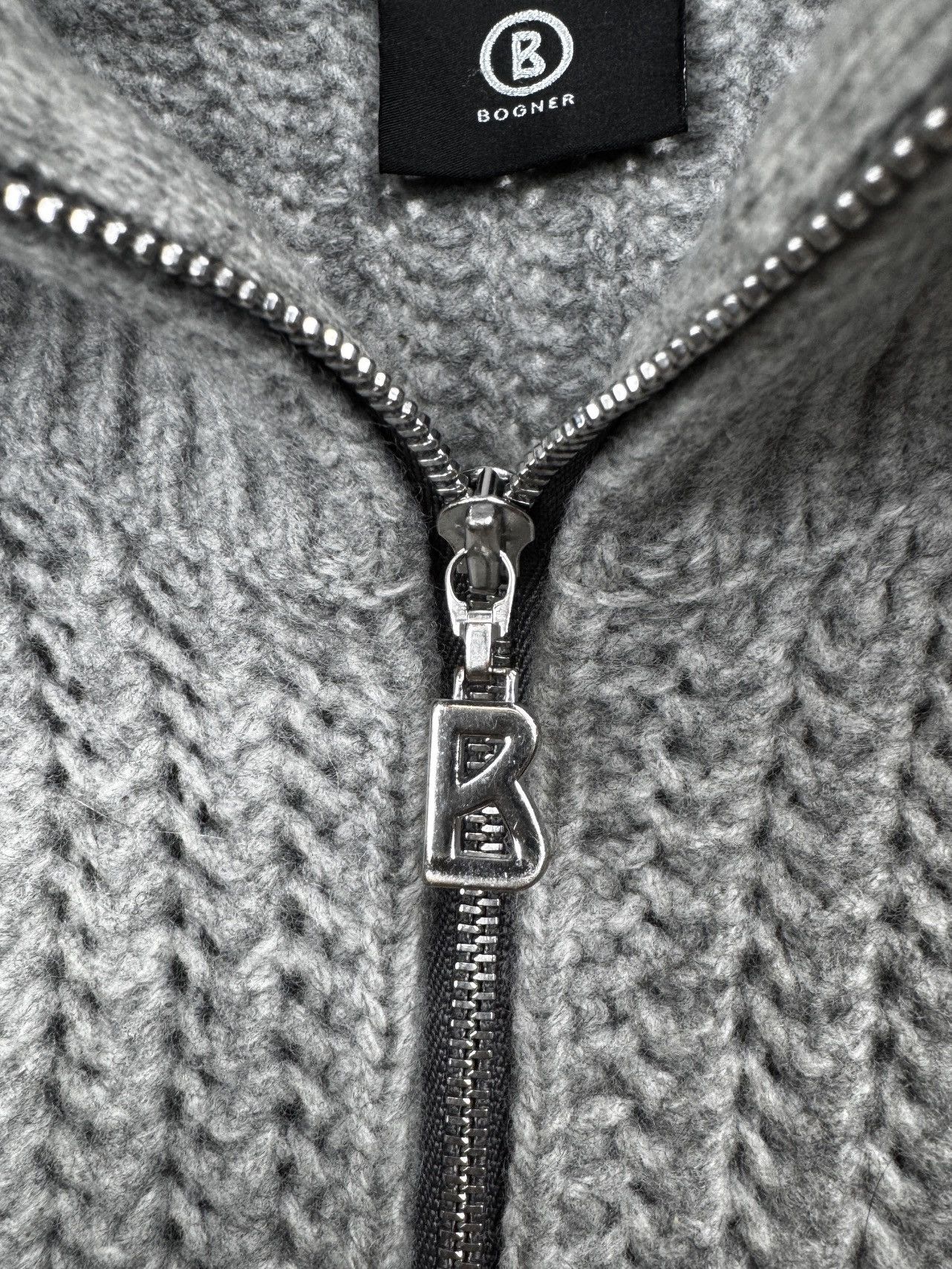 Bogner Bogner grey wool full zip knitwear poncho sweater size M Size M / US 6-8 / IT 42-44 - 4 Thumbnail