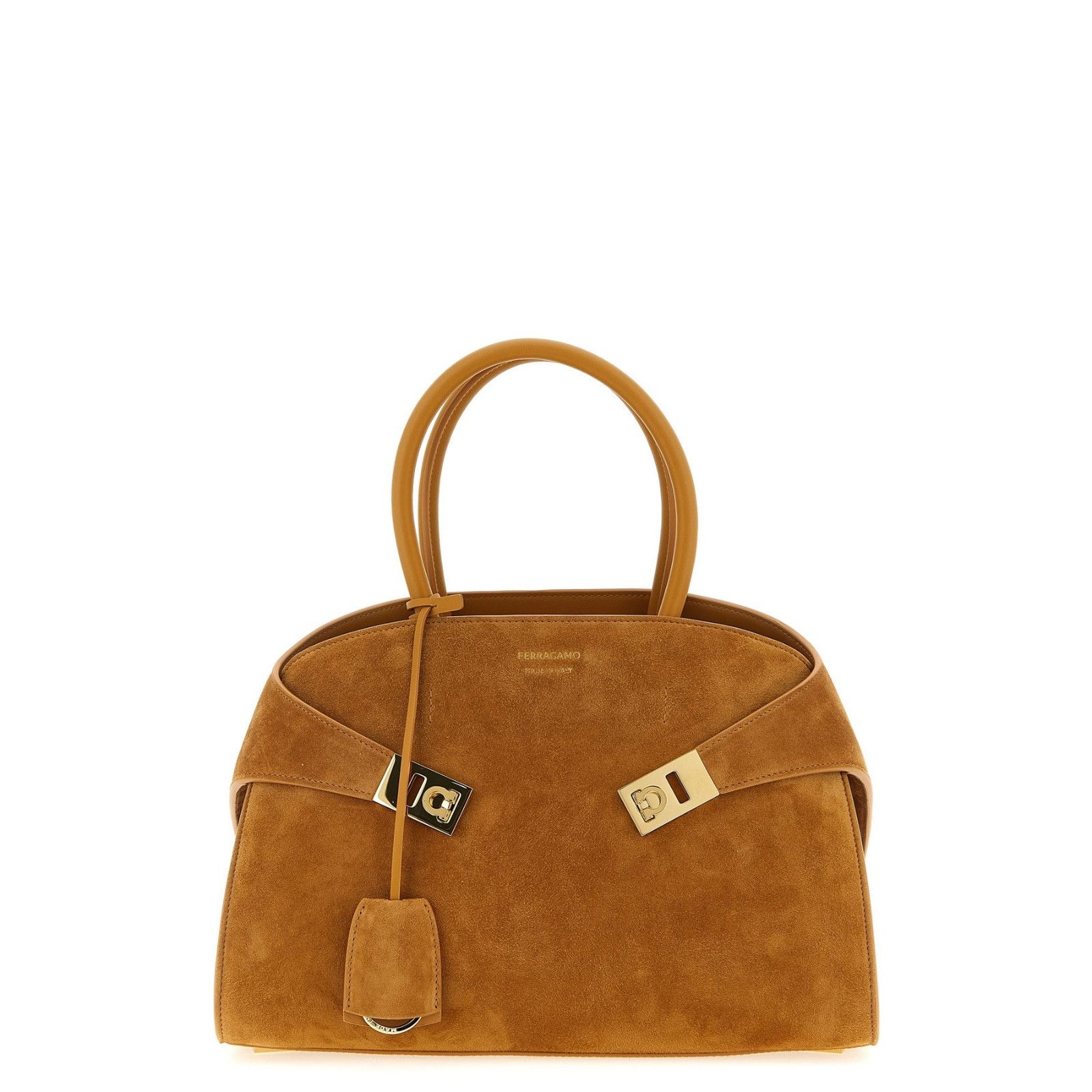 Salvatore Ferragamo FERRAGAMO Hug Naturale Suede Top Handle Bag New Size ONE SIZE - 1 Thumbnail