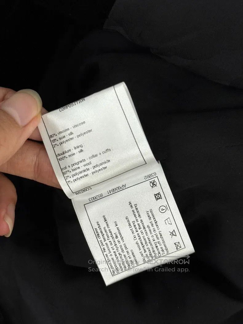 Chanel Chanel 22B pink collar black velvet mid-length jacket Size XS / US 0-2 / IT 36-38 - 6 Thumbnail