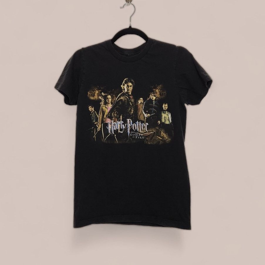Vintage Vintage y2K Harry Potter Goblet Fire Promo Black Shirt Movie Size S / US 4 / IT 40 - 1 Thumbnail