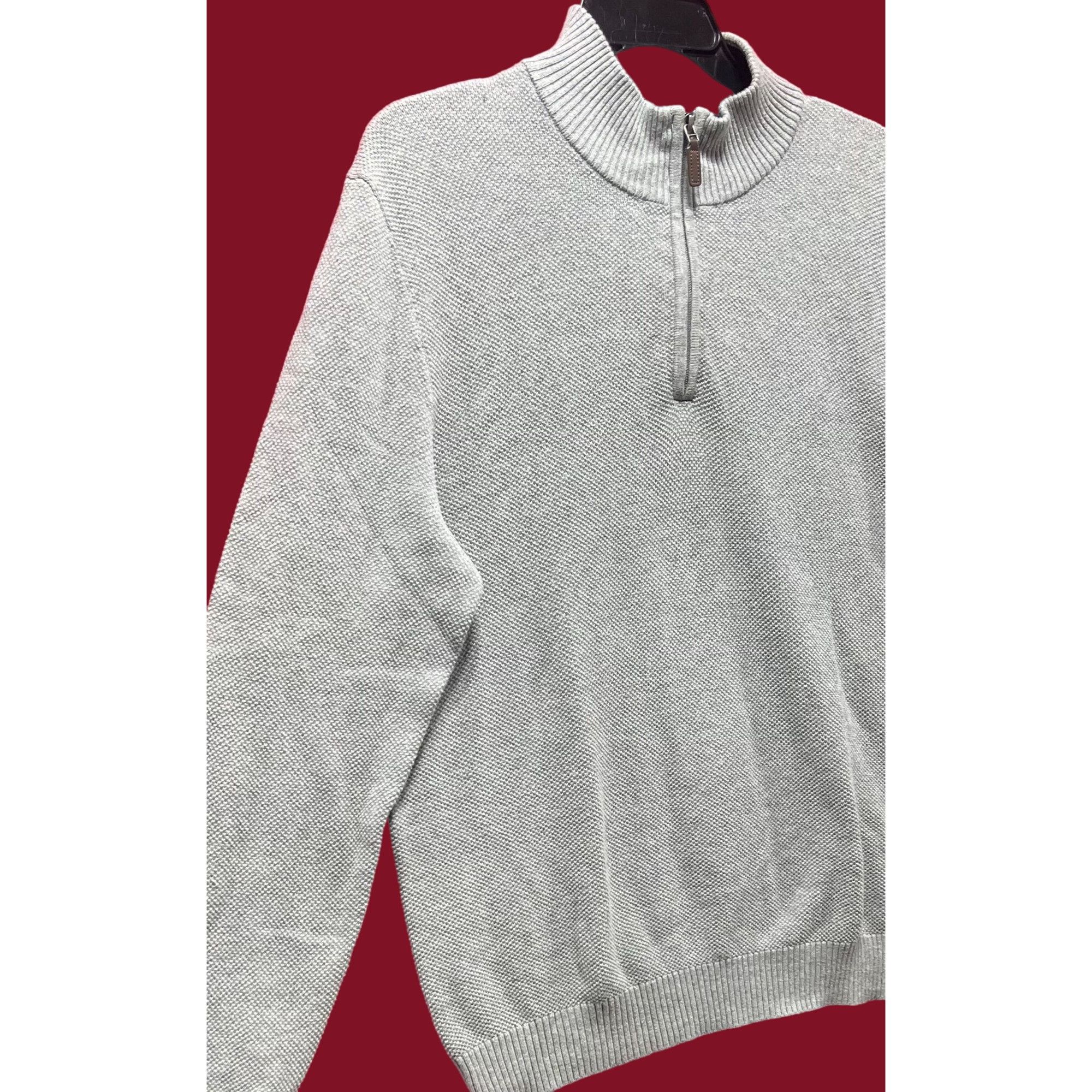 Club Room Club Room - Men's Quarter-Zip Textured Cotton Sweater - Gray Size US M / EU 48-50 / 2 - 12 Thumbnail