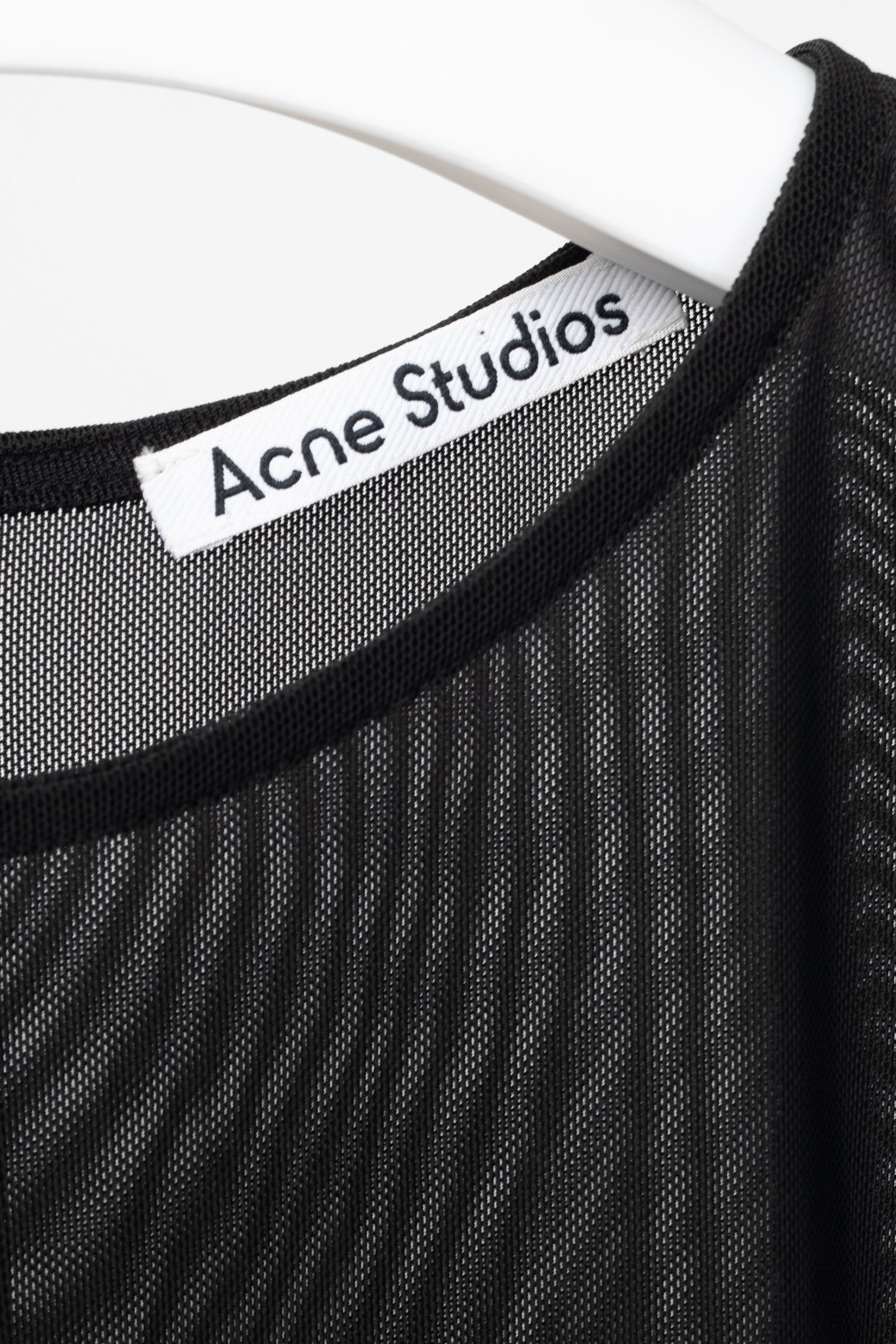 Acne Studios Acne Studios AW24 Black Ruched Mesh T-Shirt Size S / US 4 / IT 40 - 4 Thumbnail