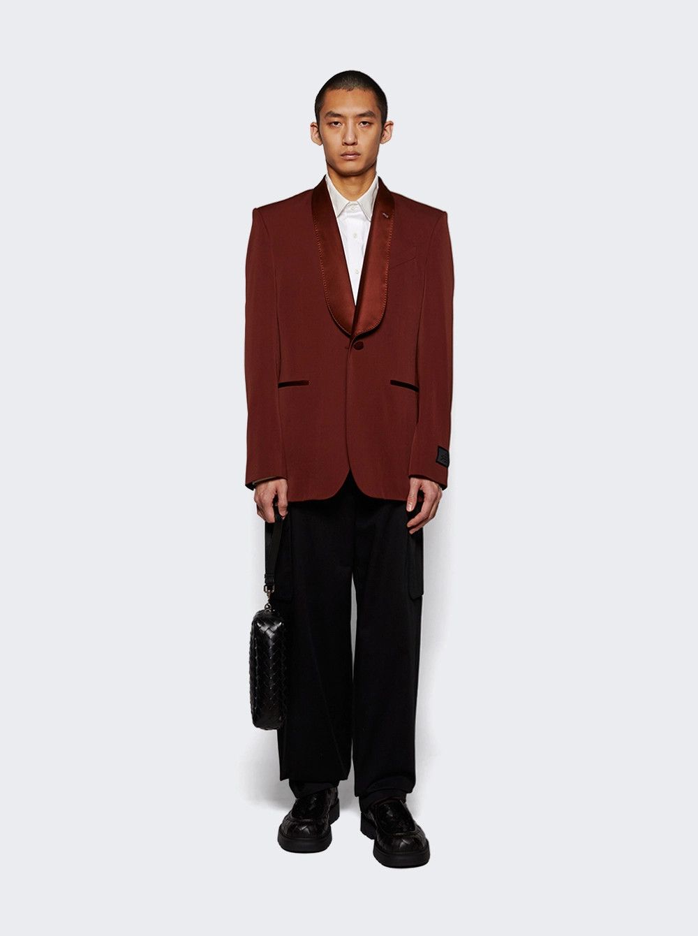 Givenchy o1mle0426 SB Shawl Jacket in Dark Rust Size US XL / EU 56 / 4 - 5 Thumbnail