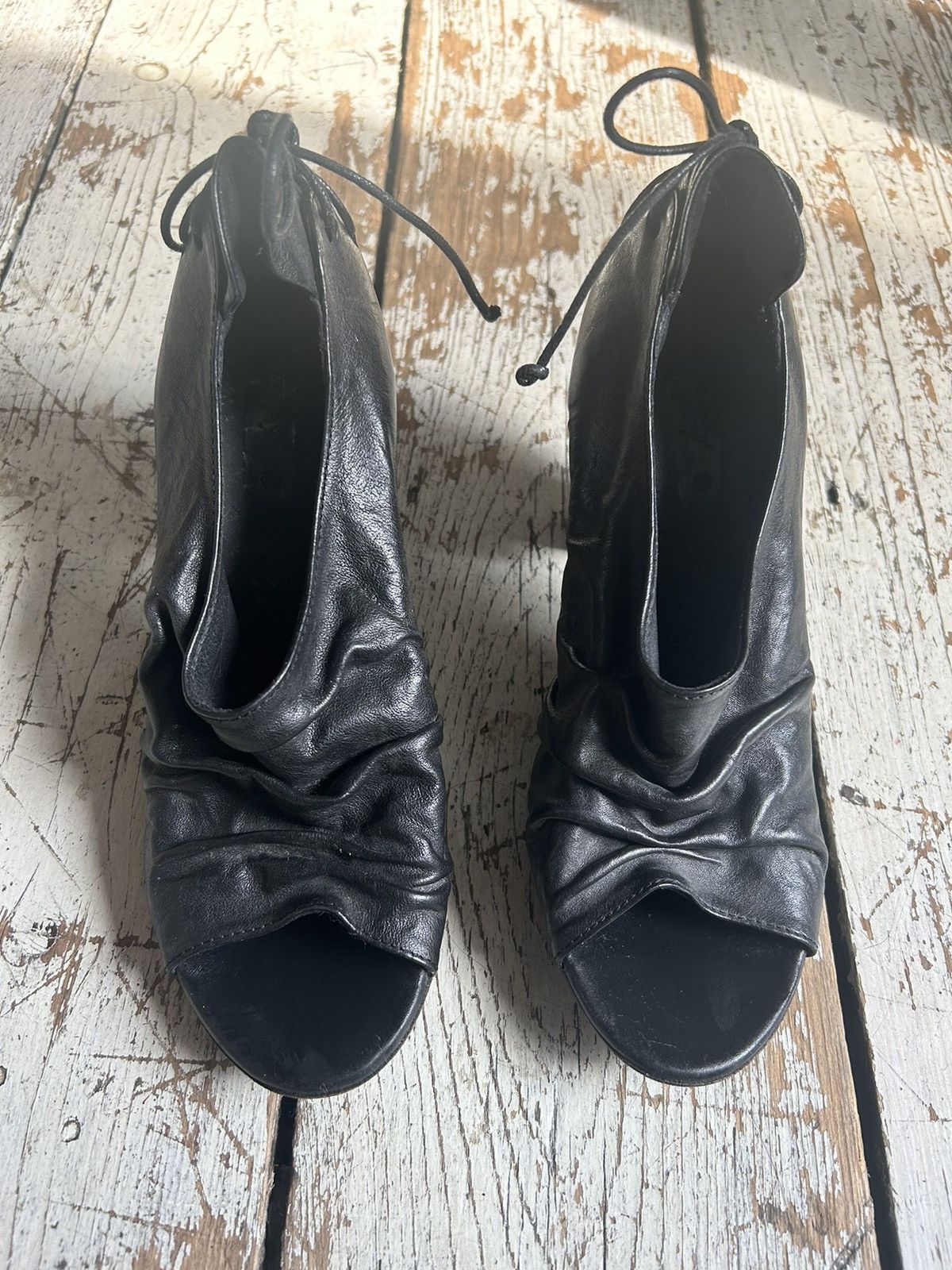 Marsell Marsell black leather high heels Size US 5.5 / IT 35.5 - 1 Thumbnail