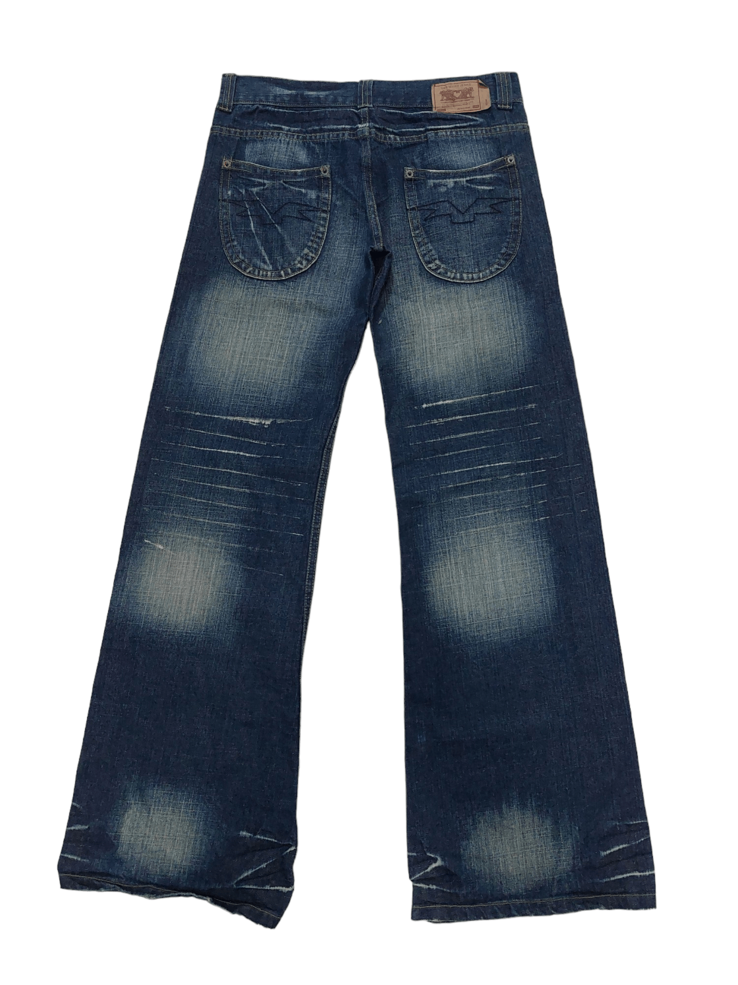 If Six Was Nine × Japanese Brand × Vintage The M2868 Jeans Low Rise Flare Boot Cut Distressed Denim Size US 31 - 7 Thumbnail