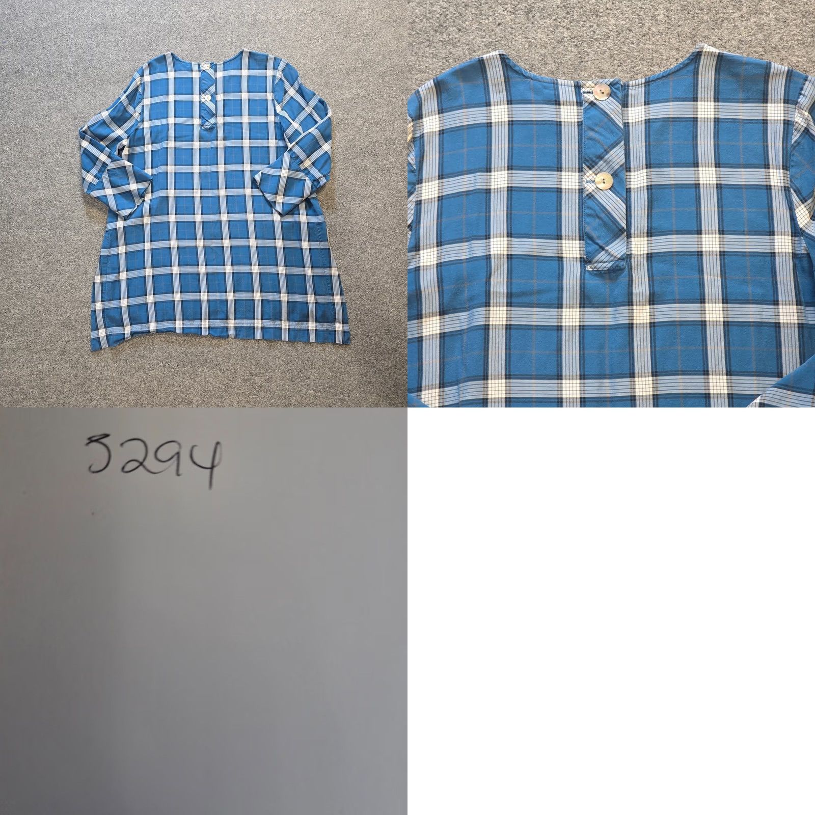 J. Jill J. Jill Top Women Blue Plaid Tunic Long Sleeve Button Shirt Casual Dressy Shirt Size M Size M / US 6-8 / IT 42-44 - 8 Thumbnail