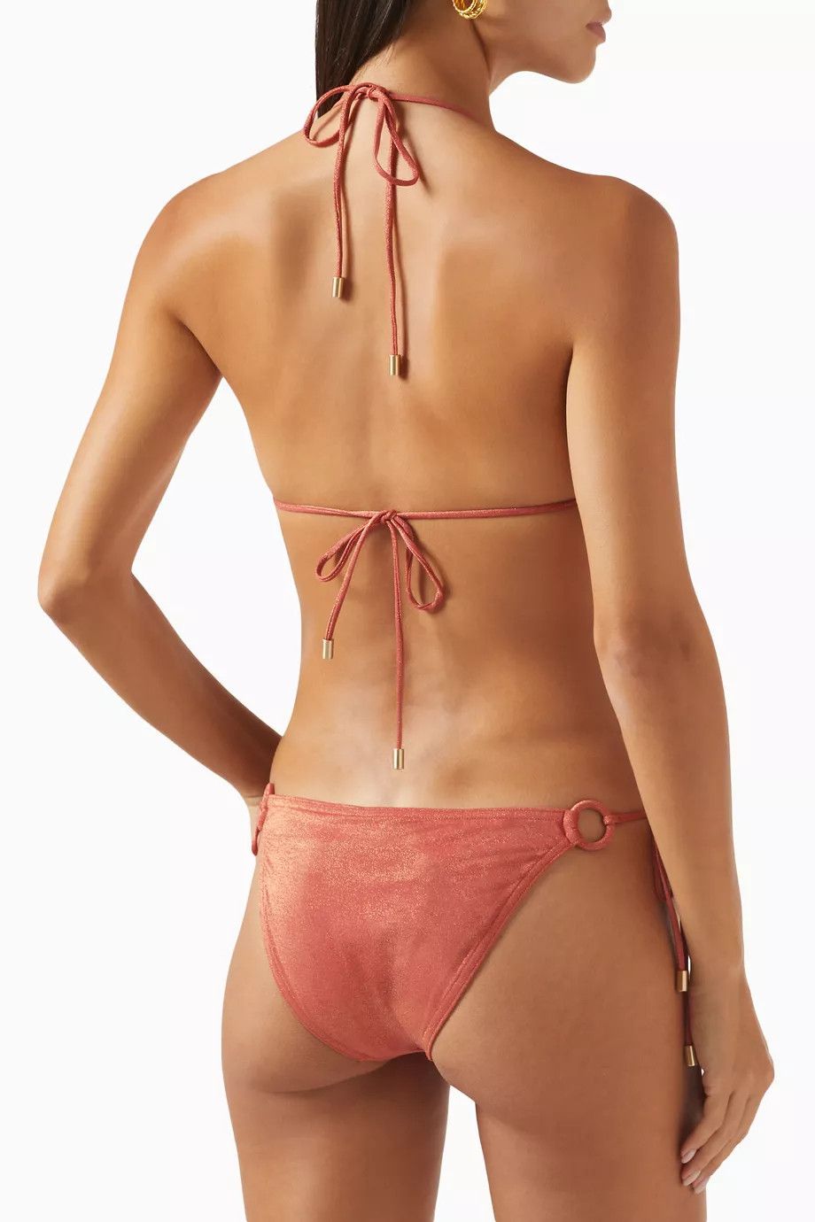 Zimmermann oc11z0226 Tallow Metallic Bikini Set In Orange Size ONE SIZE - 3 Thumbnail