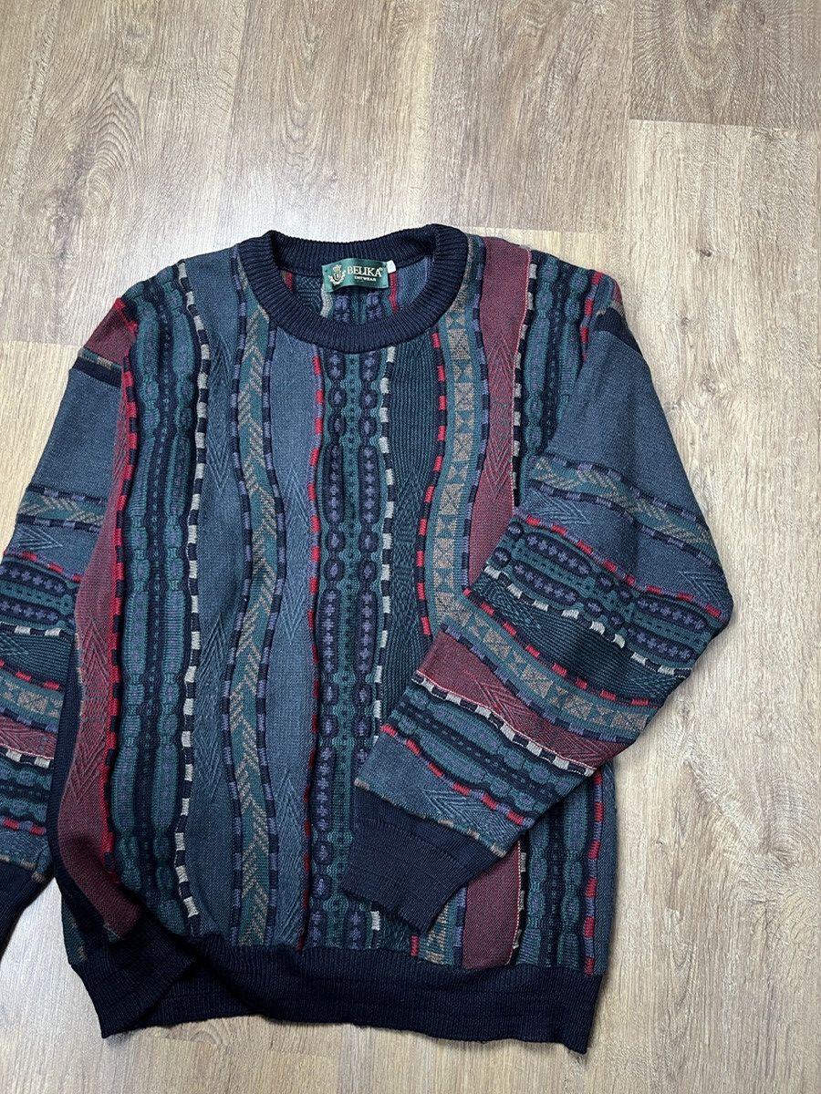 Vintage ➕ vintage tundra coogi style cable knit crazy sweater rare Size US L / EU 52-54 / 3 - 2 Thumbnail