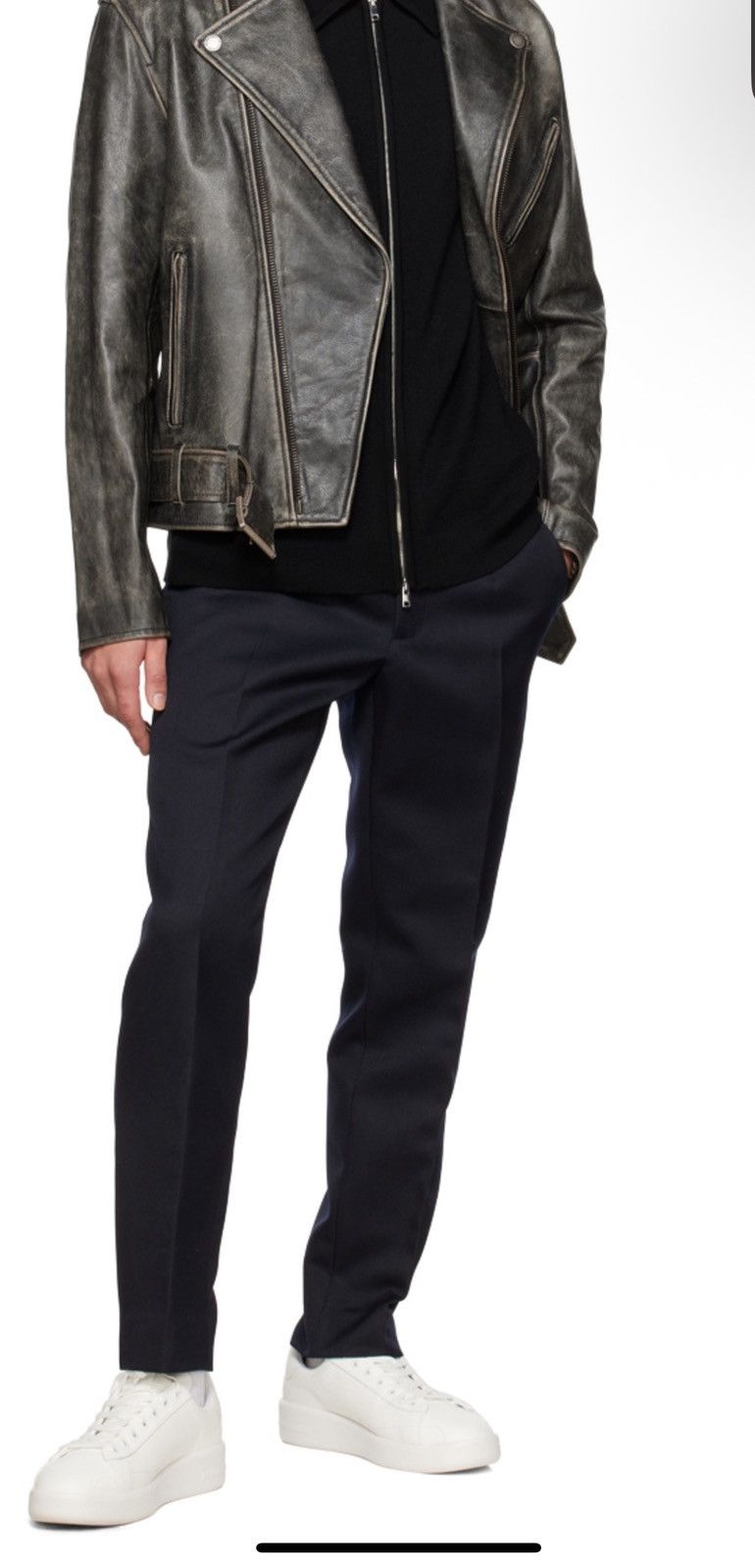 Golden Goose Golden Collection - Navy Tapered Trousers - Golden Goose Size US 34 / EU 50 - 16 Thumbnail
