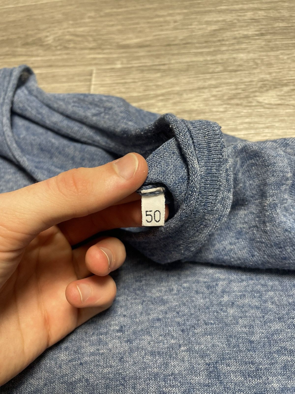 C.P. Company C.P. Company Linen Blend Long Sleeve Sweater Blue Size US L / EU 52-54 / 3 - 12 Thumbnail