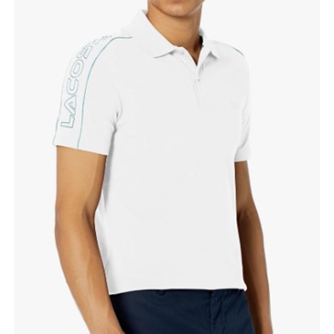 Lacoste Lacoste WHITE Men's Slim Fit Tech Piqué Polo Shirt Large Size US L / EU 52-54 / 3 - 1 Thumbnail