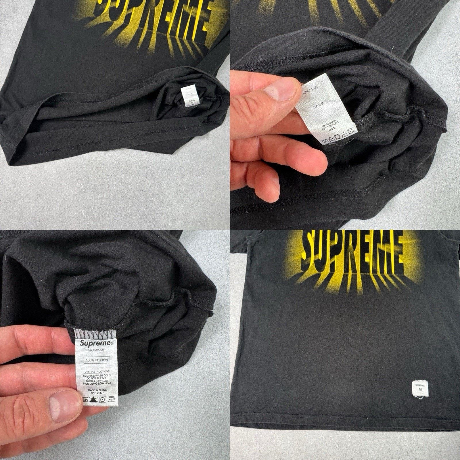 Supreme Supreme FW18 Black Light SS Top Tee Shirt Mens Size M Size US M / EU 48-50 / 2 - 21 Thumbnail