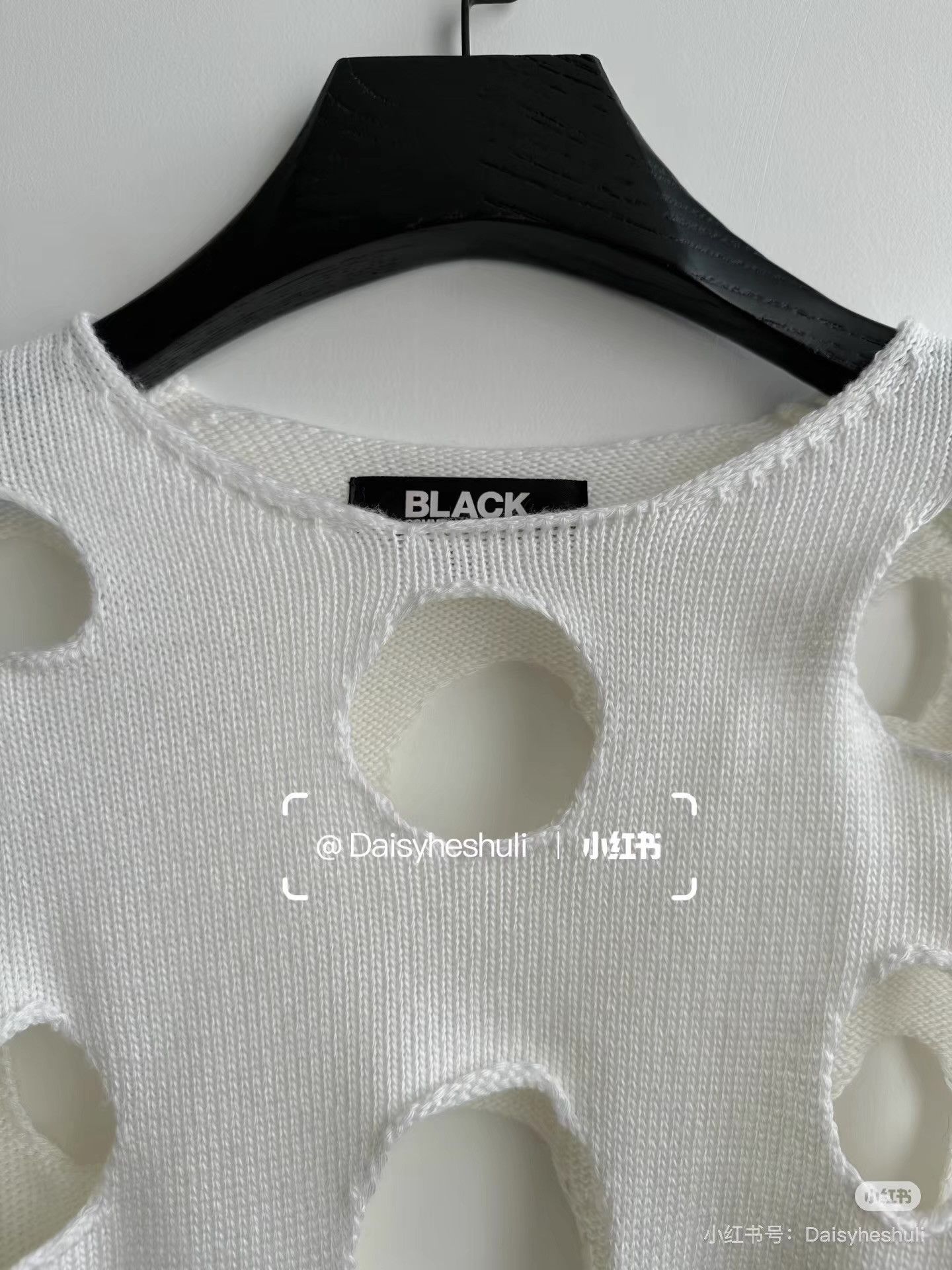 Comme des Garcons Comme des Garçons CDG Black Hollow-out Knit Sweater Ｑ24 Size XS / US 0-2 / IT 36-38 - 4 Thumbnail