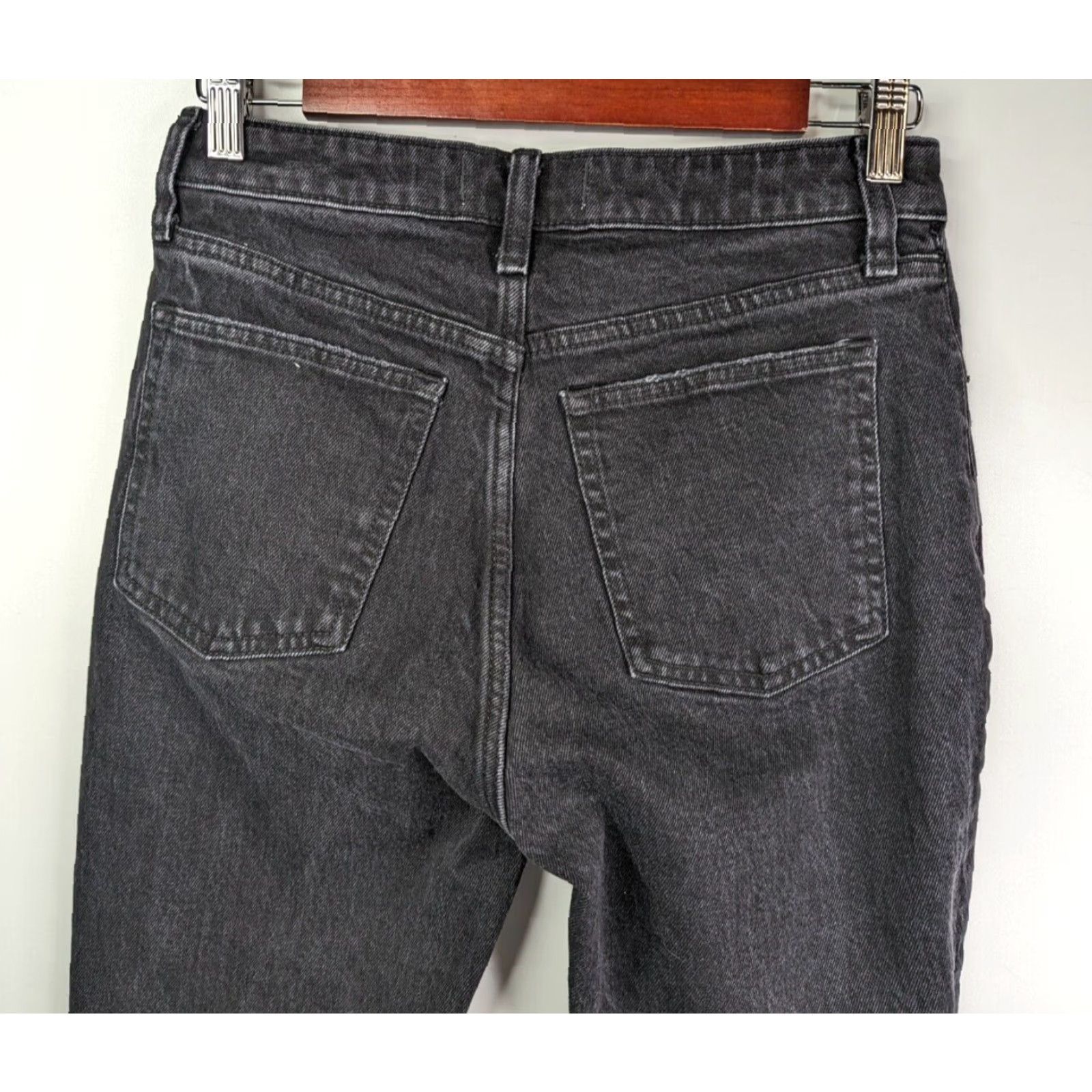Abercrombie & Fitch Abercrombie & Fitch Curve Love The Skinny High Rise Black Distressed Jeans 26/2s Size 26" / US 2 / IT 38 - 5 Thumbnail