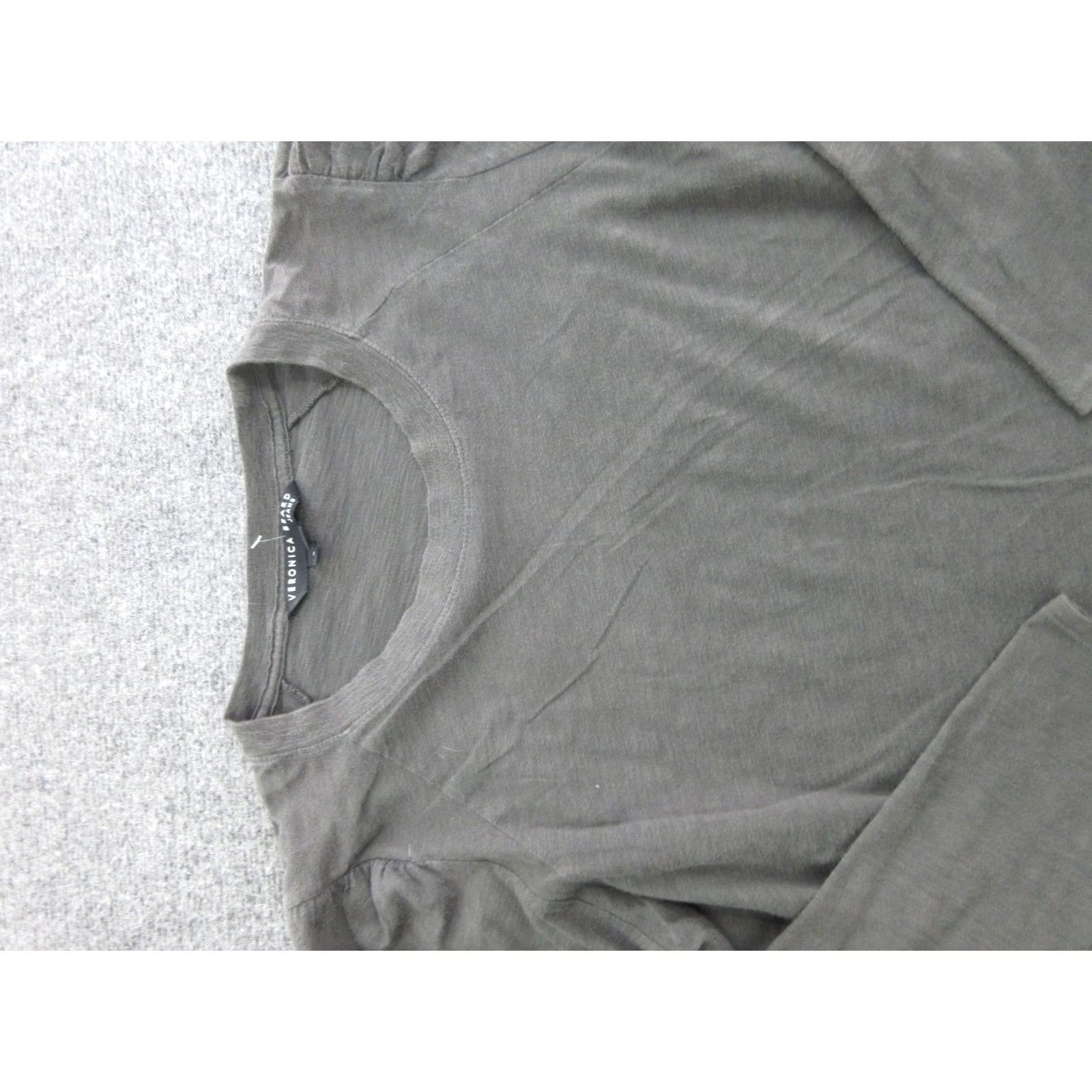 Veronica Beard Veronica Beard Shirt Womens XS Gray Crew Neck Long Sleeve Pima Cotton Jersey Top Size XS / US 0-2 / IT 36-38 - 2 Thumbnail