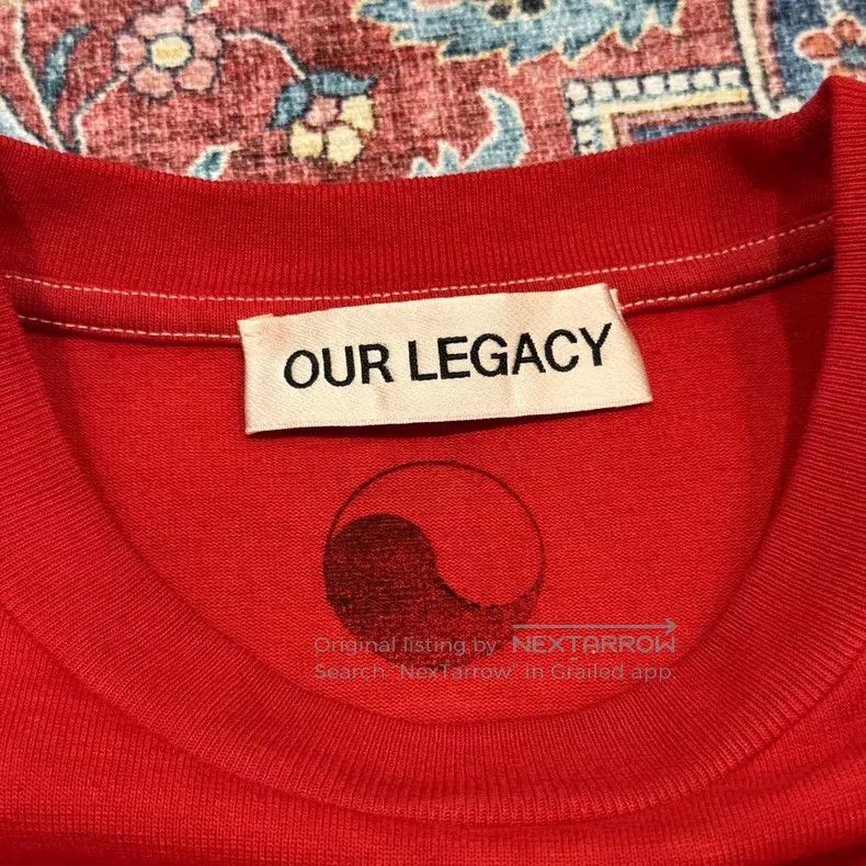Our Legacy Our Legacy Red T-Shirt, Simple Casual Retro Short Sleeve Size US M / EU 48-50 / 2 - 1 Thumbnail