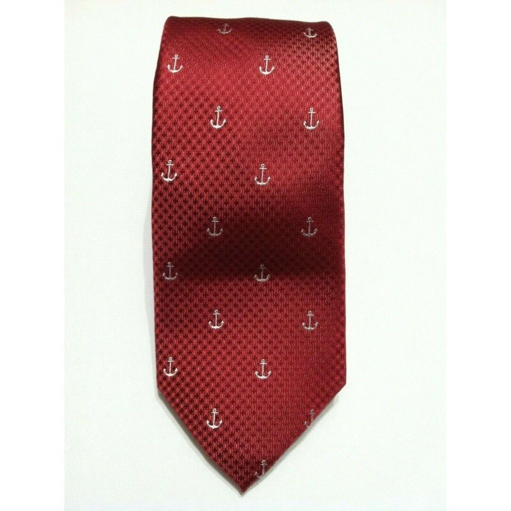 Nautica NWOT NAUTICA MENS NEW RED 100%SILK CLASSIC NECKTIE WIDTH: 3" Size ONE SIZE - 1 Thumbnail