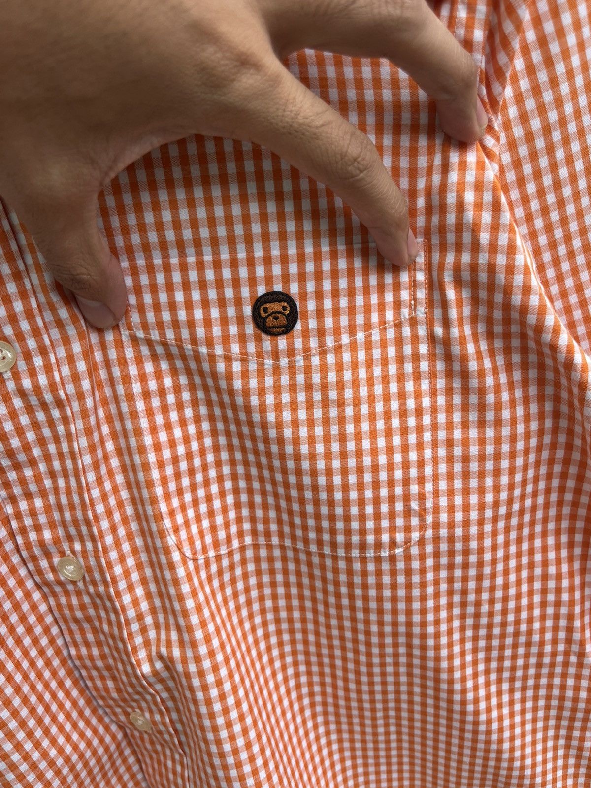 Bape Gingham Button Up Shirt Size US L / EU 52-54 / 3 - 3 Thumbnail