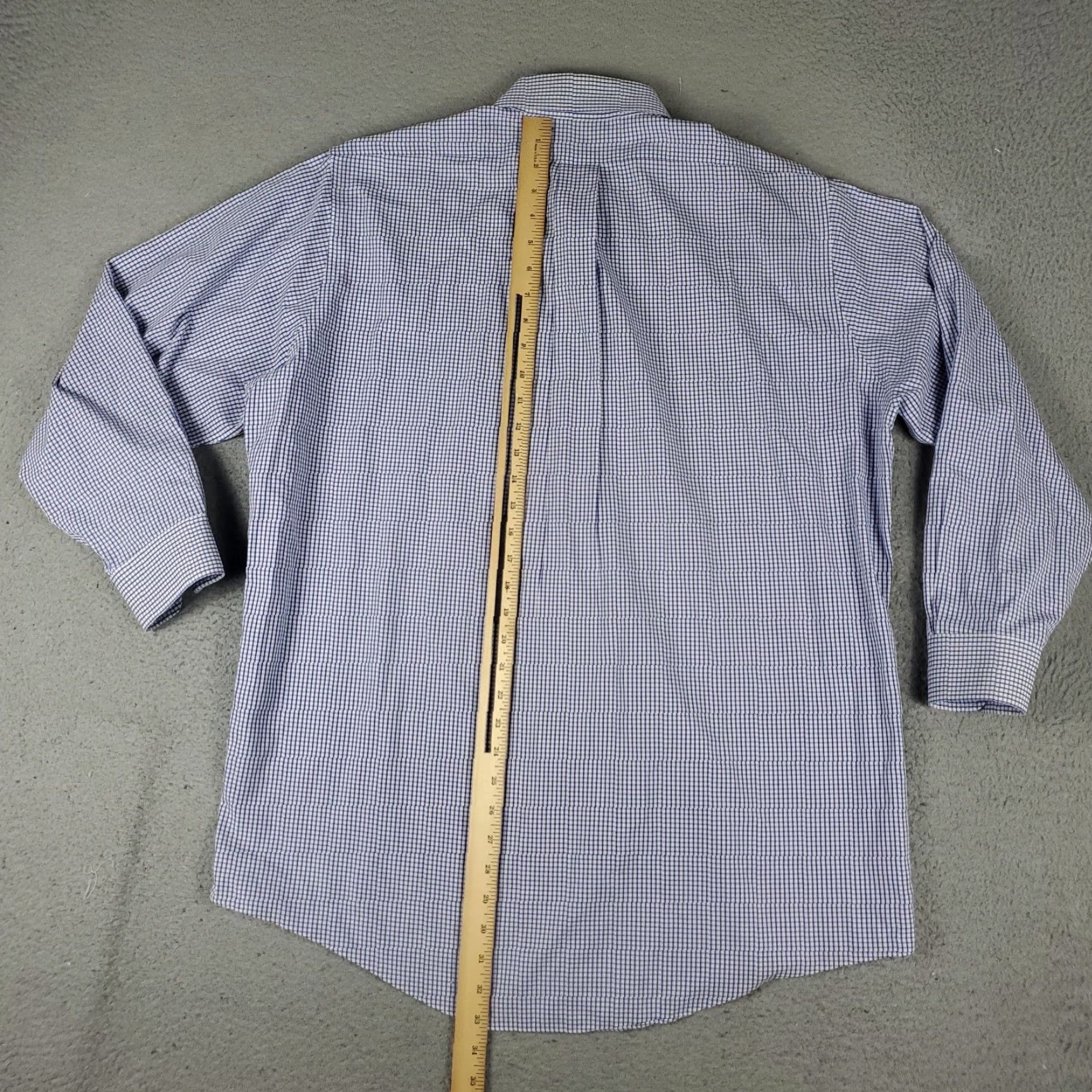 Brooks Brothers Brooks Brothers Dress Shirt Mens 16.5 Blue Check Long Sleeve Button Up Size 42R - 3 Thumbnail