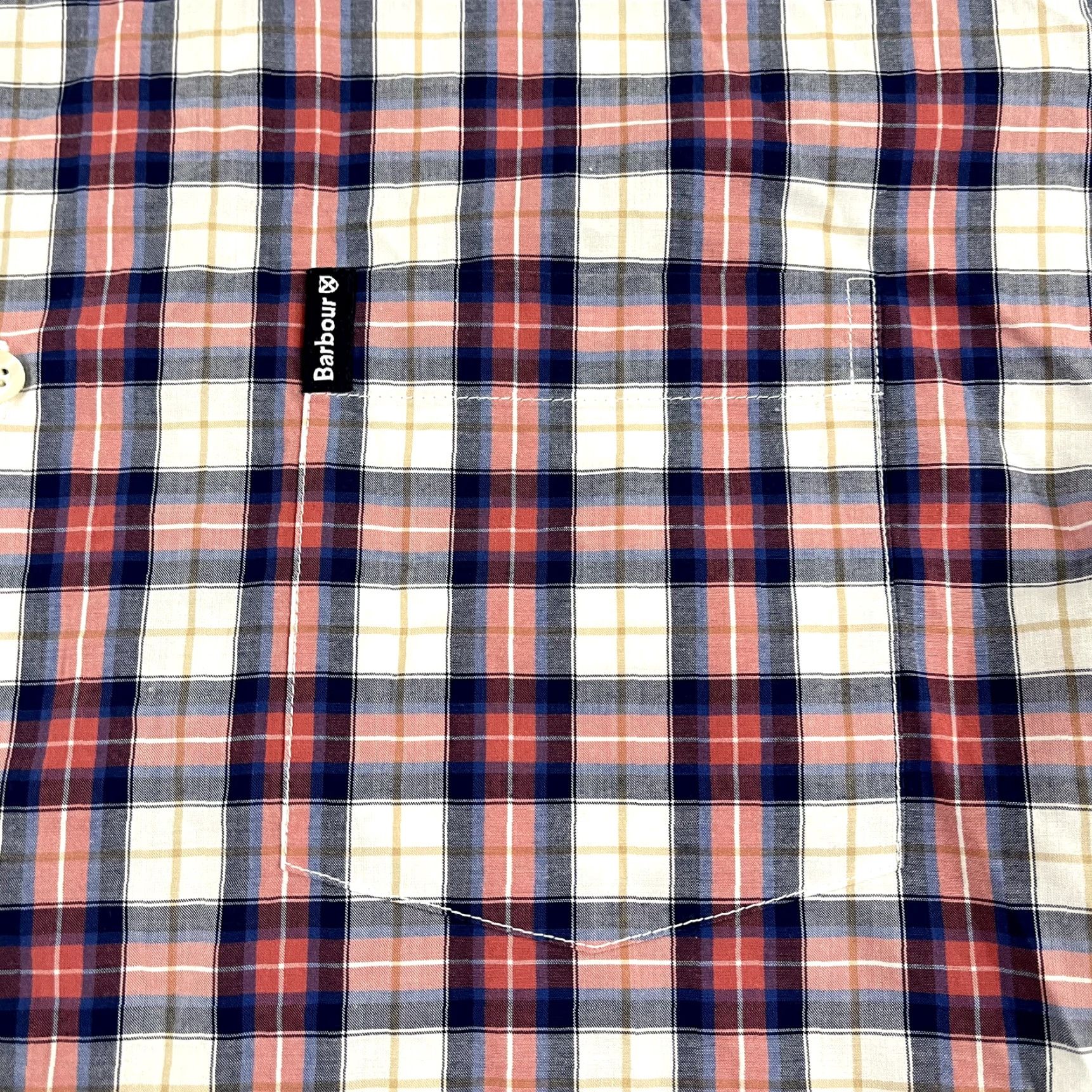Barbour VINTAGEBARBOUR Shirt Mens Medium Highland Check Red White Blue Button Down Long Sleeve Size US M / EU 48-50 / 2 - 3 Thumbnail