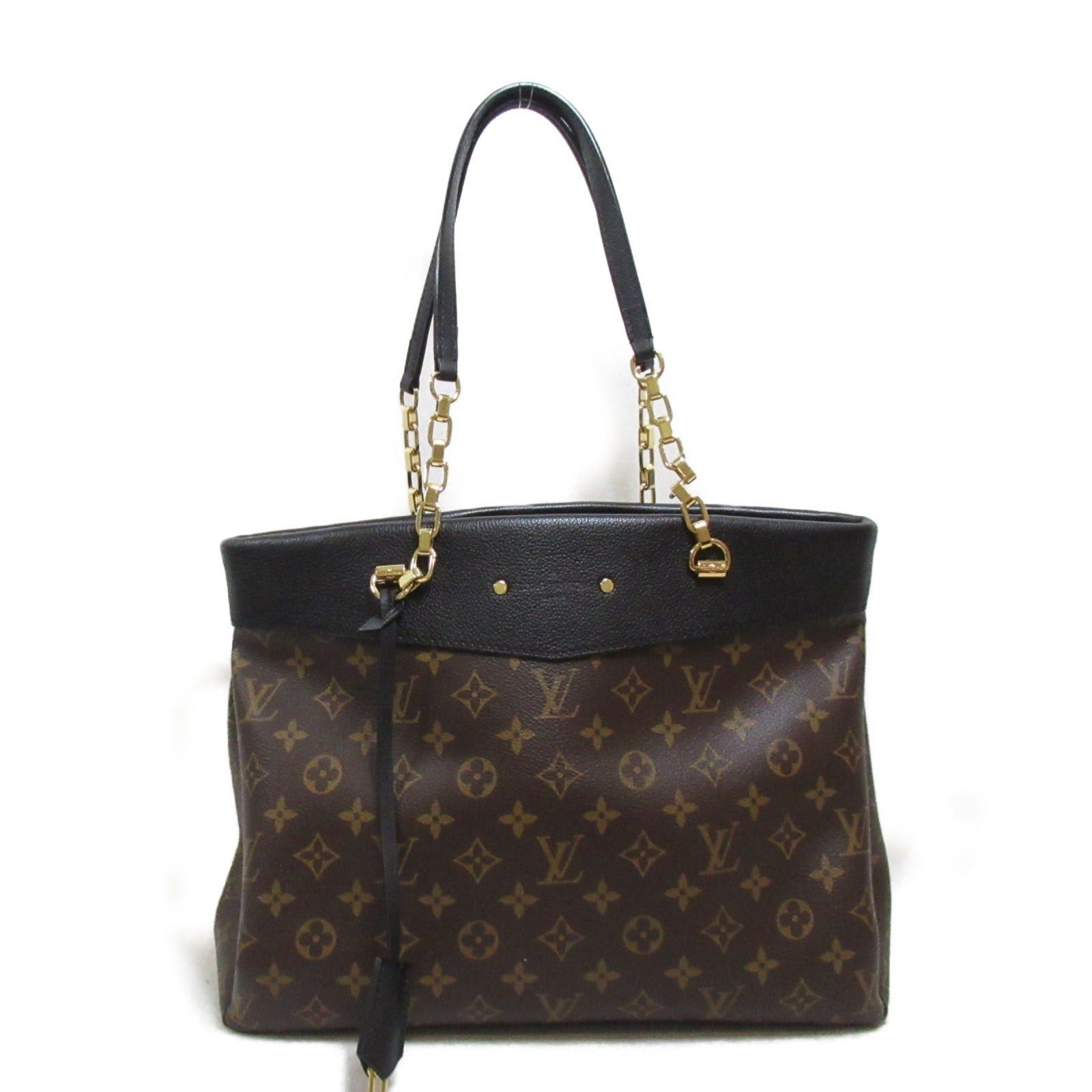 Louis Vuitton Louis Vuitton Pallas Shopper Tote Bag Handbag Coated Canvas Monogram Black Noir Size ONE SIZE - 1 Thumbnail