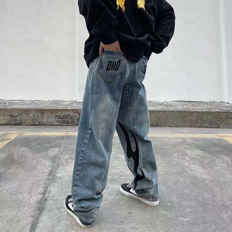Japanese Brand × Jean Vintage washed print design rare casual jeans Size US 34 / EU 50 - 1 Thumbnail