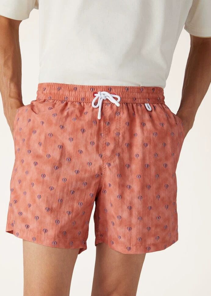 Loro Piana LORO PIANA sizeXXL Orange balloon pattern nylon beach short Size US 31 - 8 Thumbnail