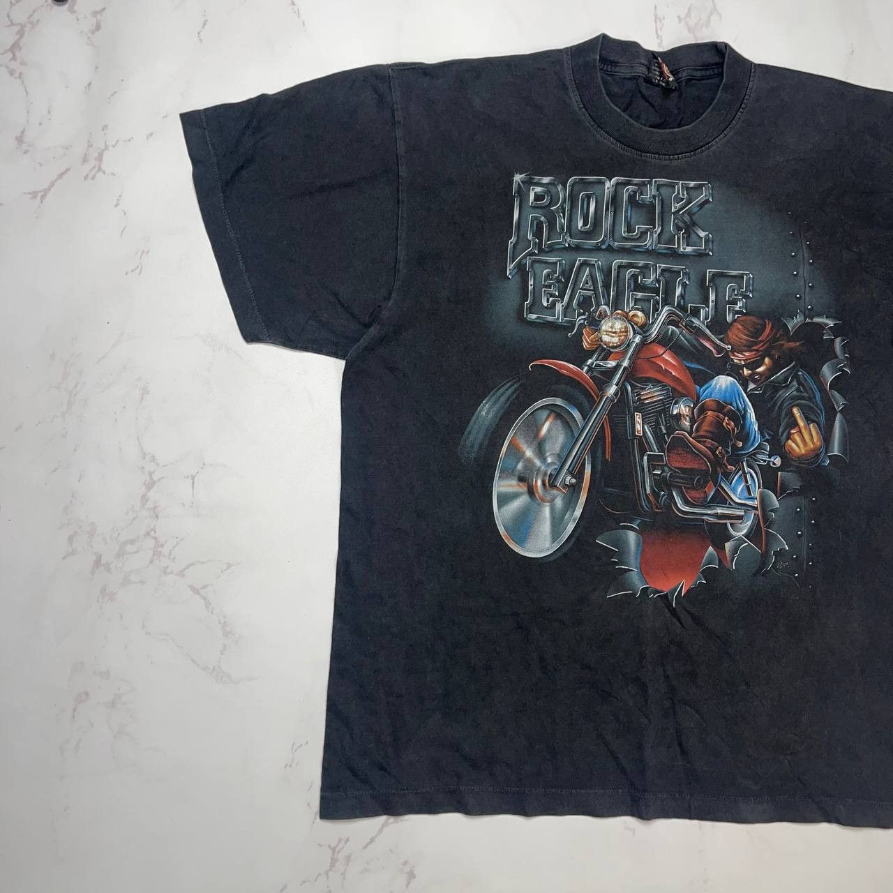 Vintage Rock Eagle 90s vintage t-shirts size XL Black Size US XL / EU 56 / 4 - 3 Thumbnail