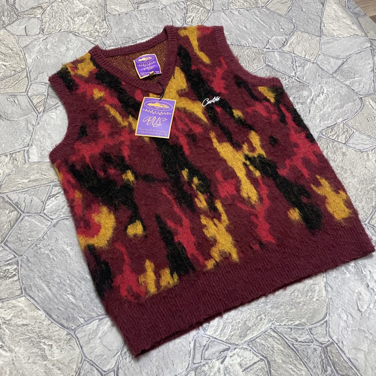 Corteiz Corteiz Mohair Blend Camo Light Knit Vest Sweater Size US S / EU 44-46 / 1 - 3 Thumbnail
