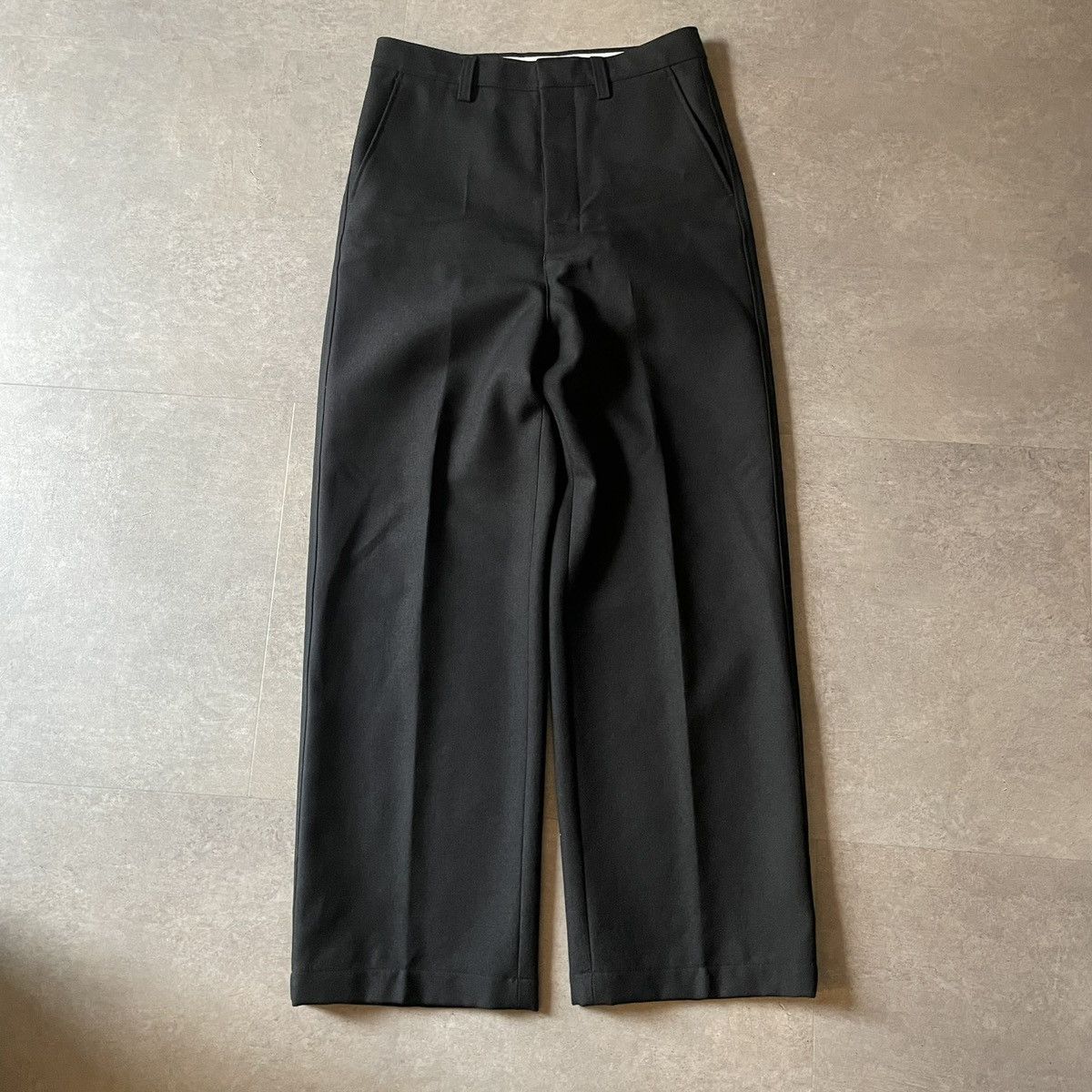 Ami Paris Wide Leg Pleated Trousers