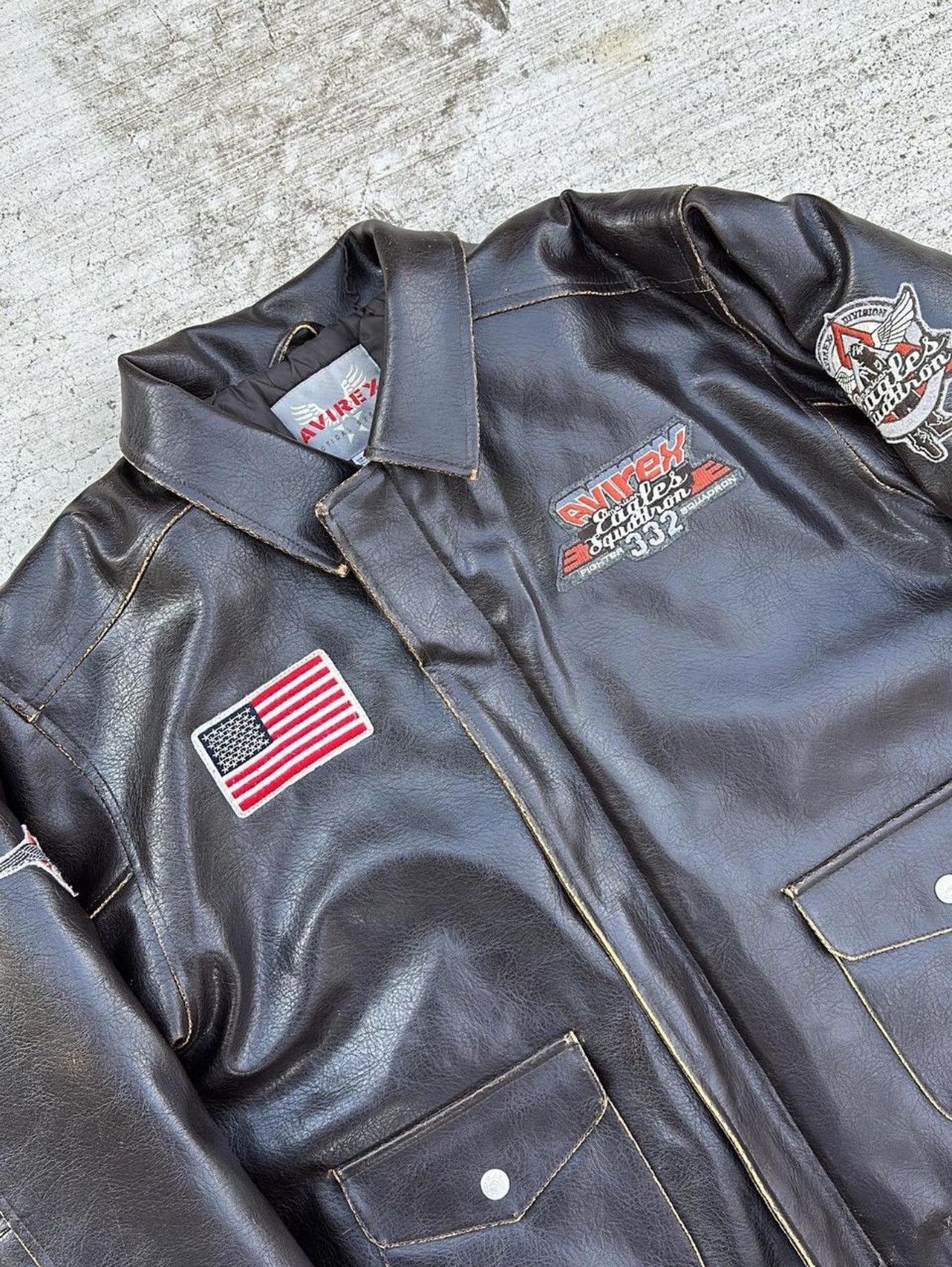 Avirex Avirex Leather Squadron Jacket Size US L / EU 52-54 / 3 - 3 Thumbnail