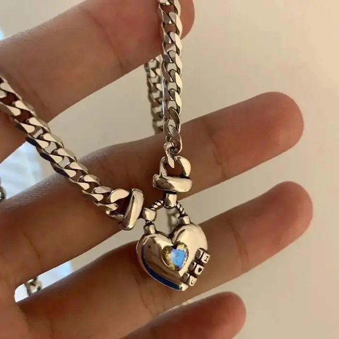 Jewelry Love Pendant Y2k Punk Gothic Necklaces Size ONE SIZE - 4 Thumbnail
