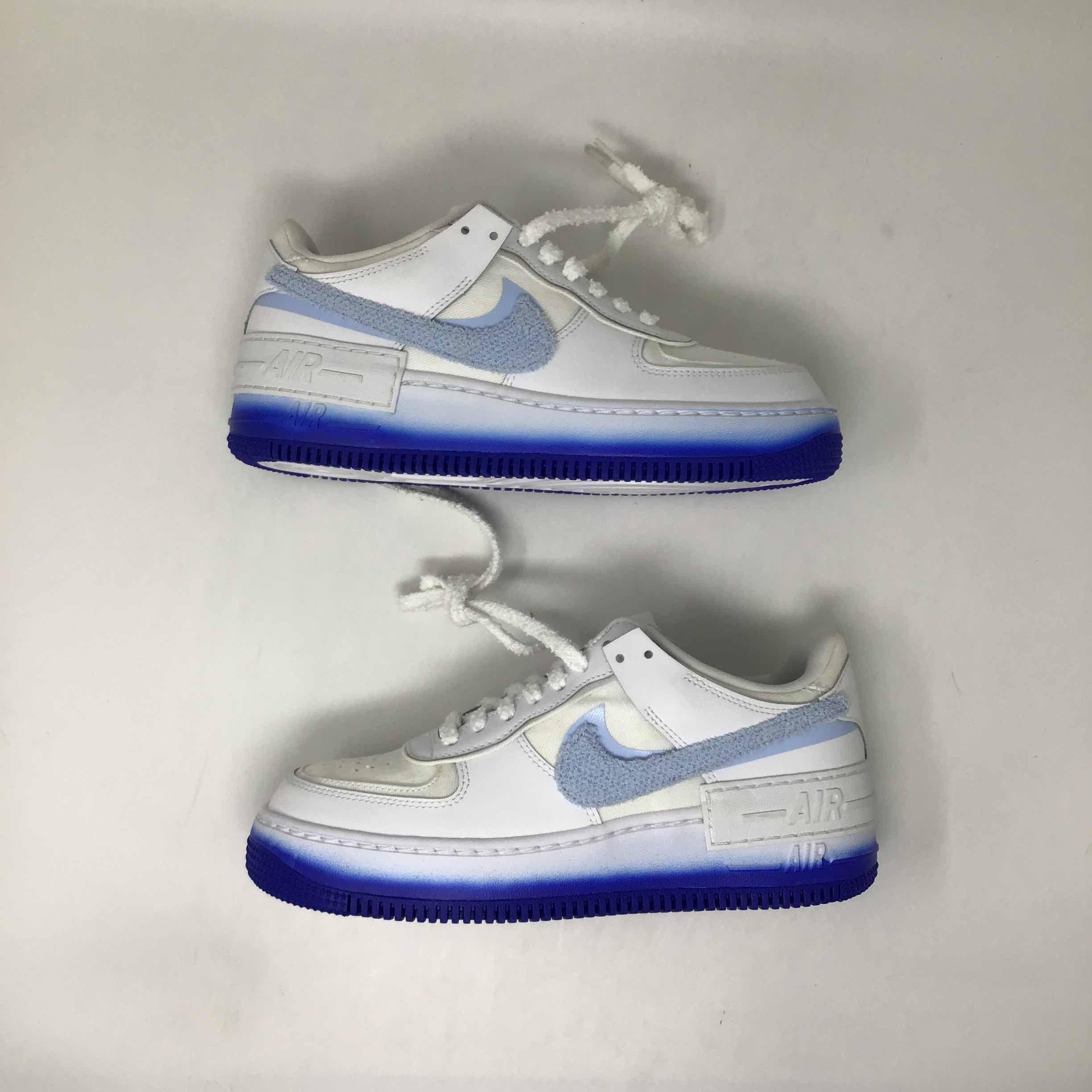 Wmns Air Force Shadow Chenille Swoosh Blue Tint