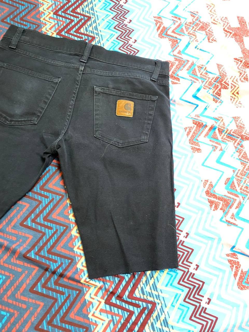 Carhartt × Vintage Rare Vintage Carhartt Logo Denim Shorts Size US 31 - 13 Thumbnail
