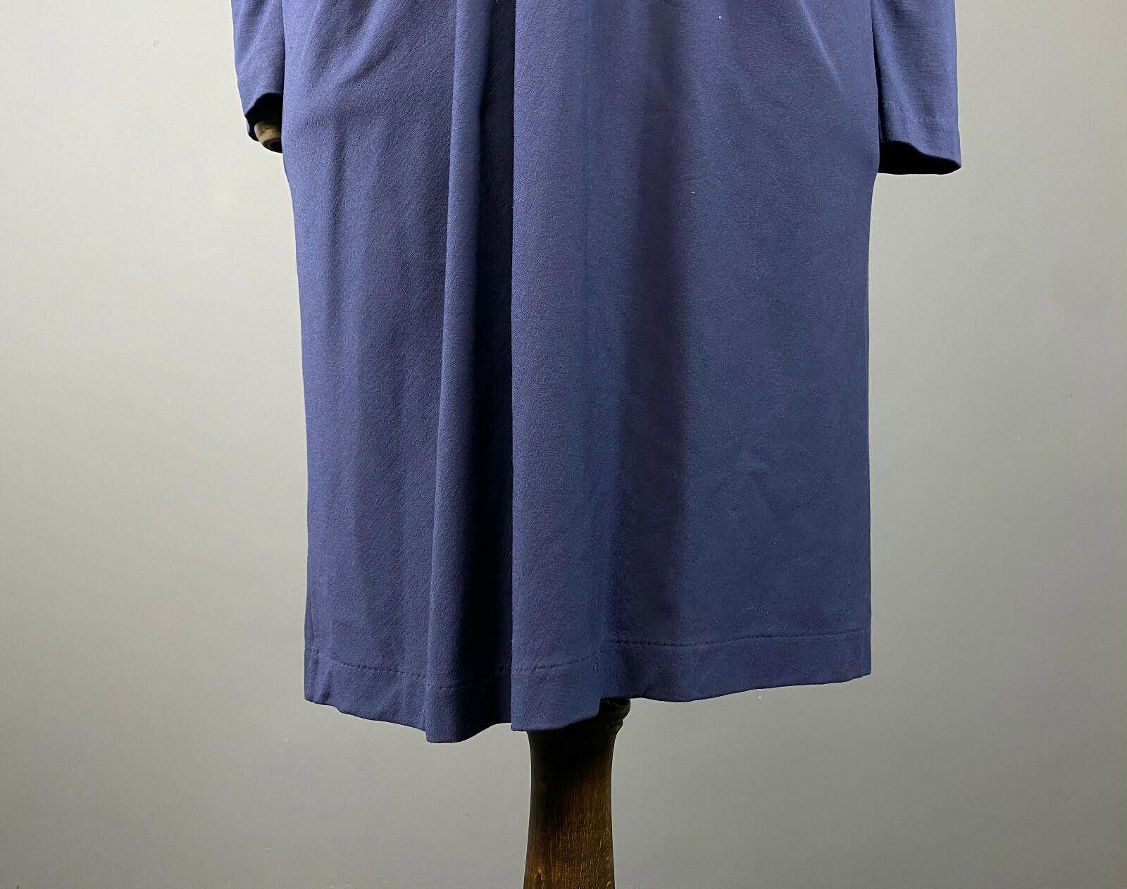 Cos Cos Navy Blue Long Sleeve Bodycon A-Line Midi Dress Size S Size S / US 4 / IT 40 - 3 Thumbnail