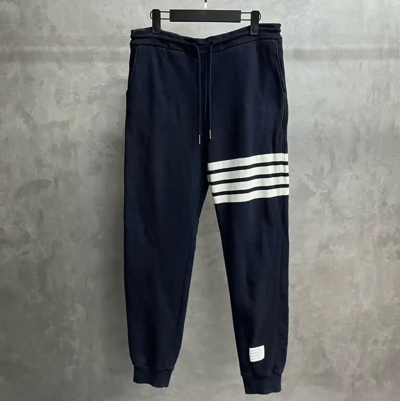 Thom Browne Thom Browne Women's Navy Cotton Relaxed Pants 0089 Size 23" - 1 Thumbnail