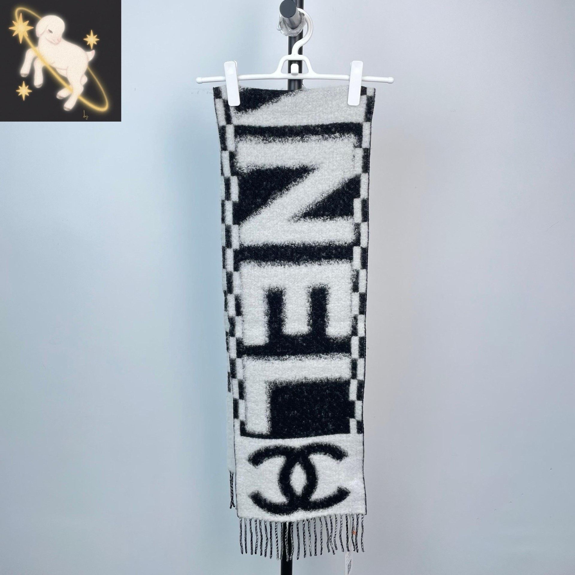 Chanel Chanel Black Scarf L Men Size ONE SIZE - 1 Thumbnail