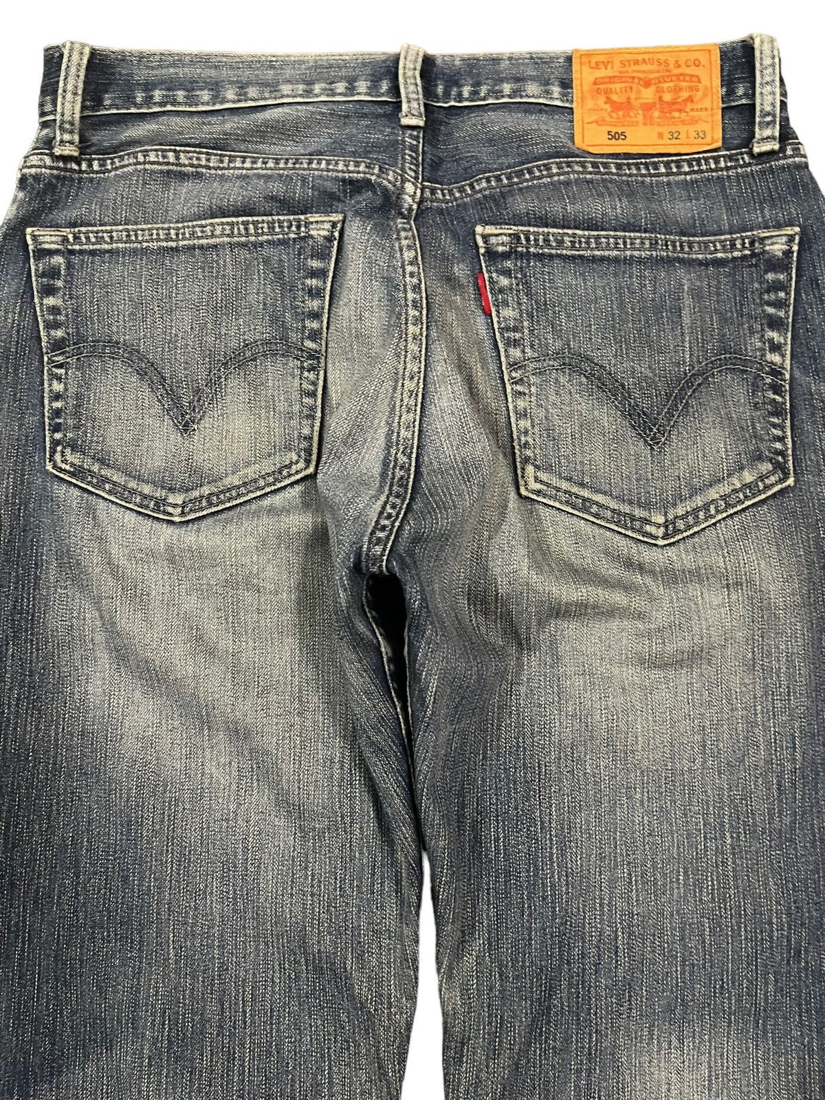 Levi's Vintage 90s Levis 505 Blue Wash Distressed Baggy Jeans Size US 32 / EU 48 - 4 Thumbnail