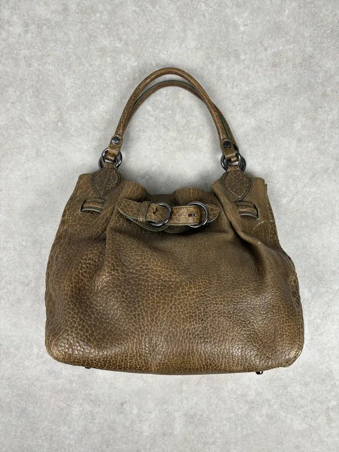 Moschino 2000s Moschino Brown Leather Shoulder Bag Size ONE SIZE - 1 Thumbnail