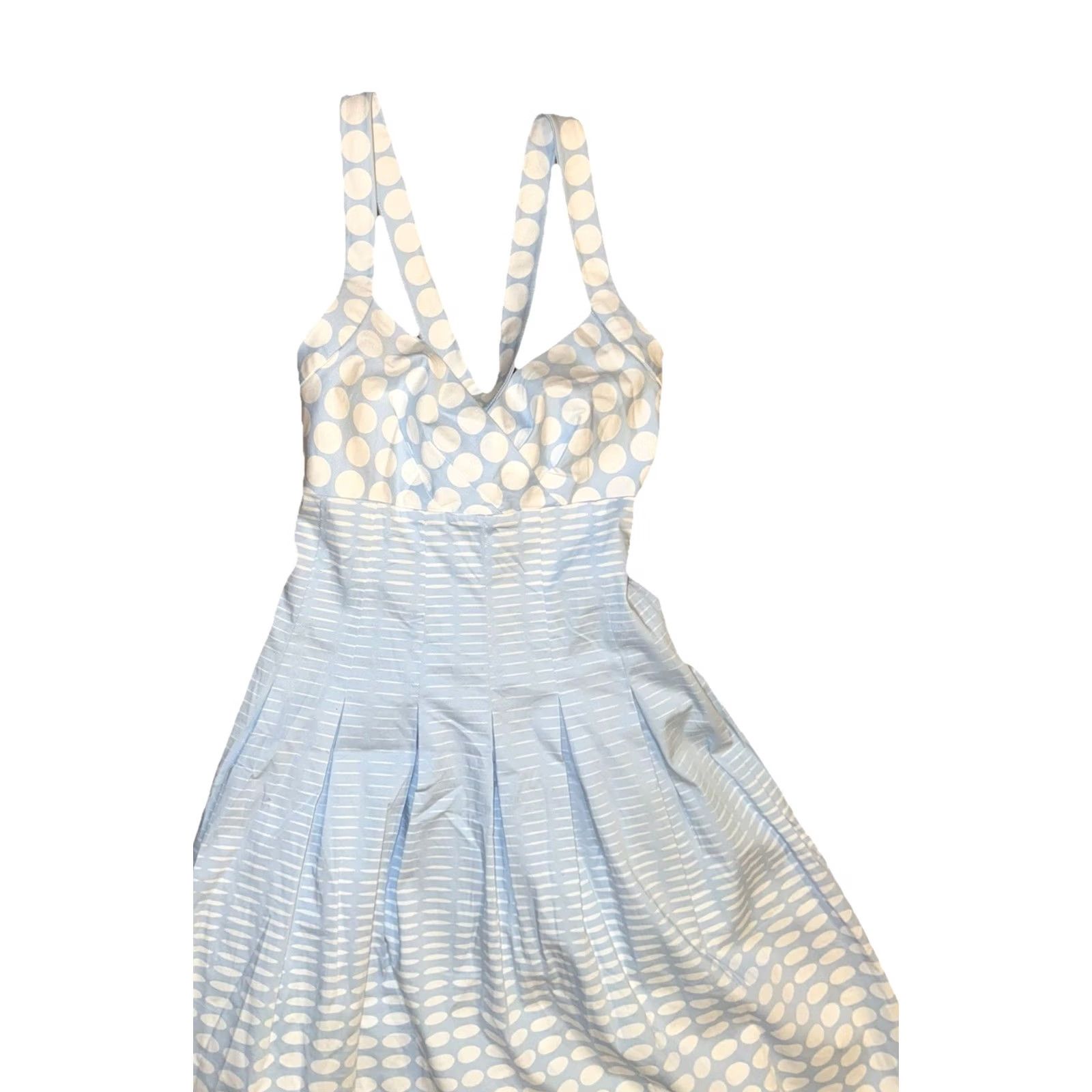 calvin klein polka dot dress blue Calvin Klein Womens Size 4 Midi Sundress Sleeveless Halter Casual Spring Summer Stretch Black Rehearsal Dinner Outfit it s a playful Size:3XL-Long orange