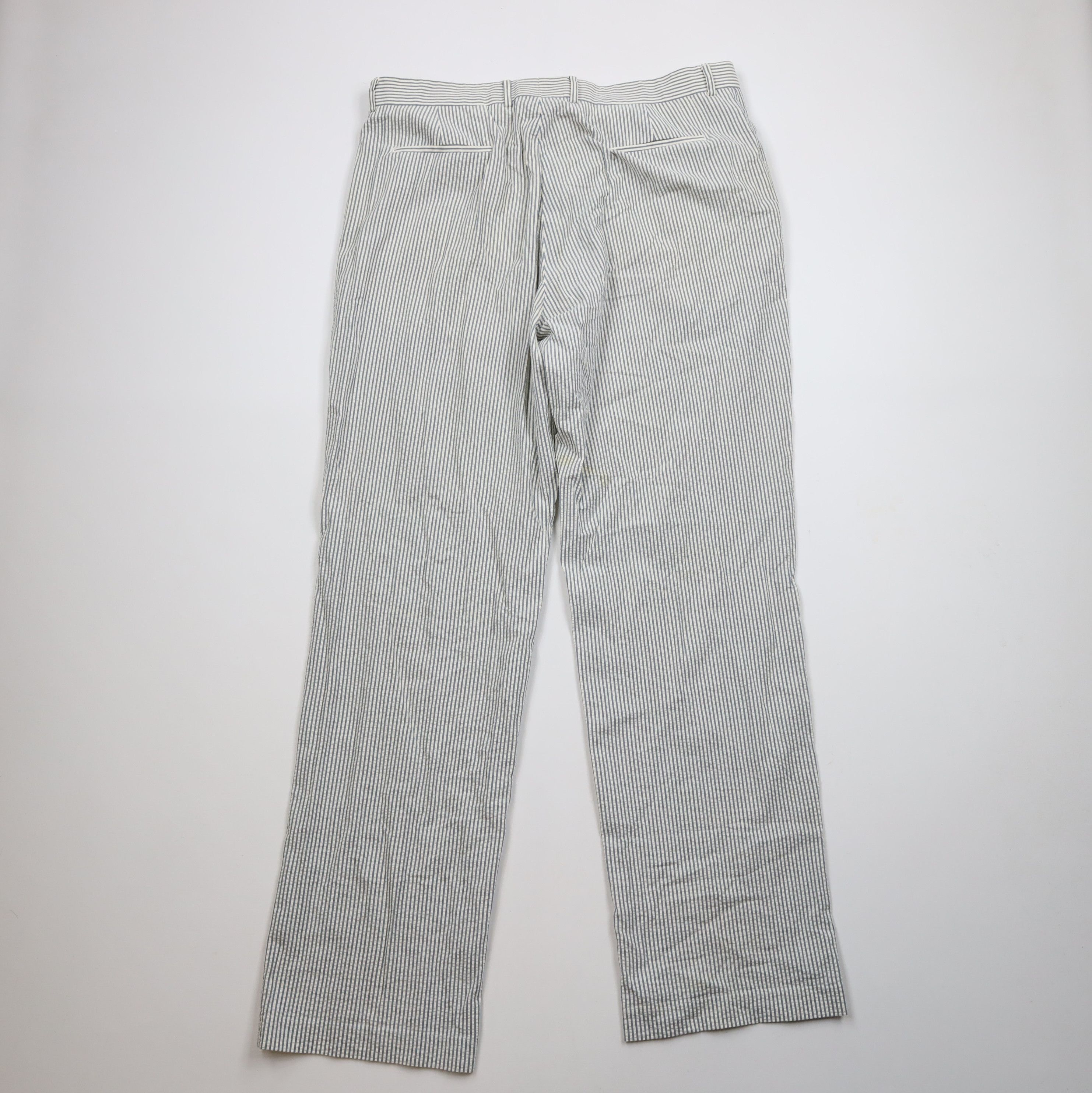 J.Crew × Vintage Vintage 90s J Crew Seersucker Wide Leg Chino Pants Size US 38 / EU 54 - 12 Thumbnail