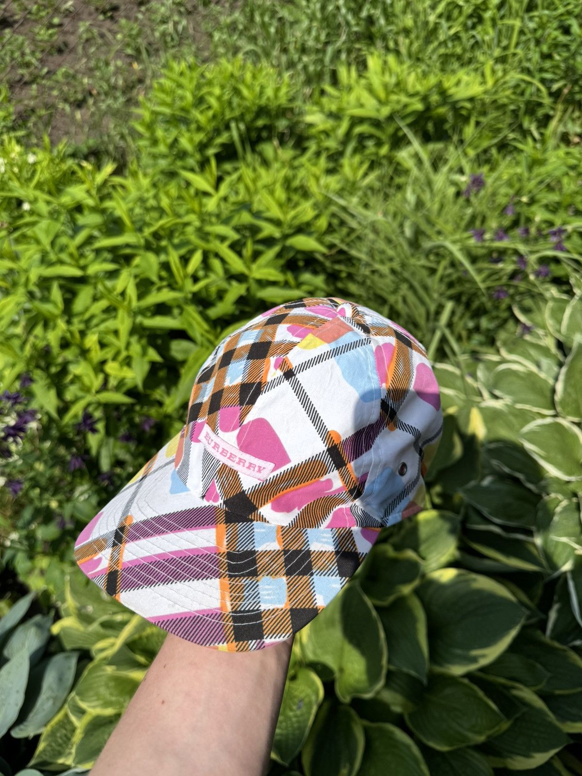 Burberry × Vintage Vintage Burberry Y2K camo Nova Check rare cap luxury Size ONE SIZE - 2 Thumbnail
